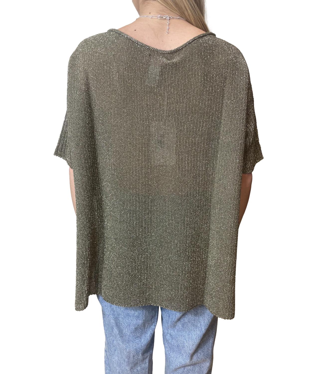 Kontatto Maglia Lurex Militare Donna