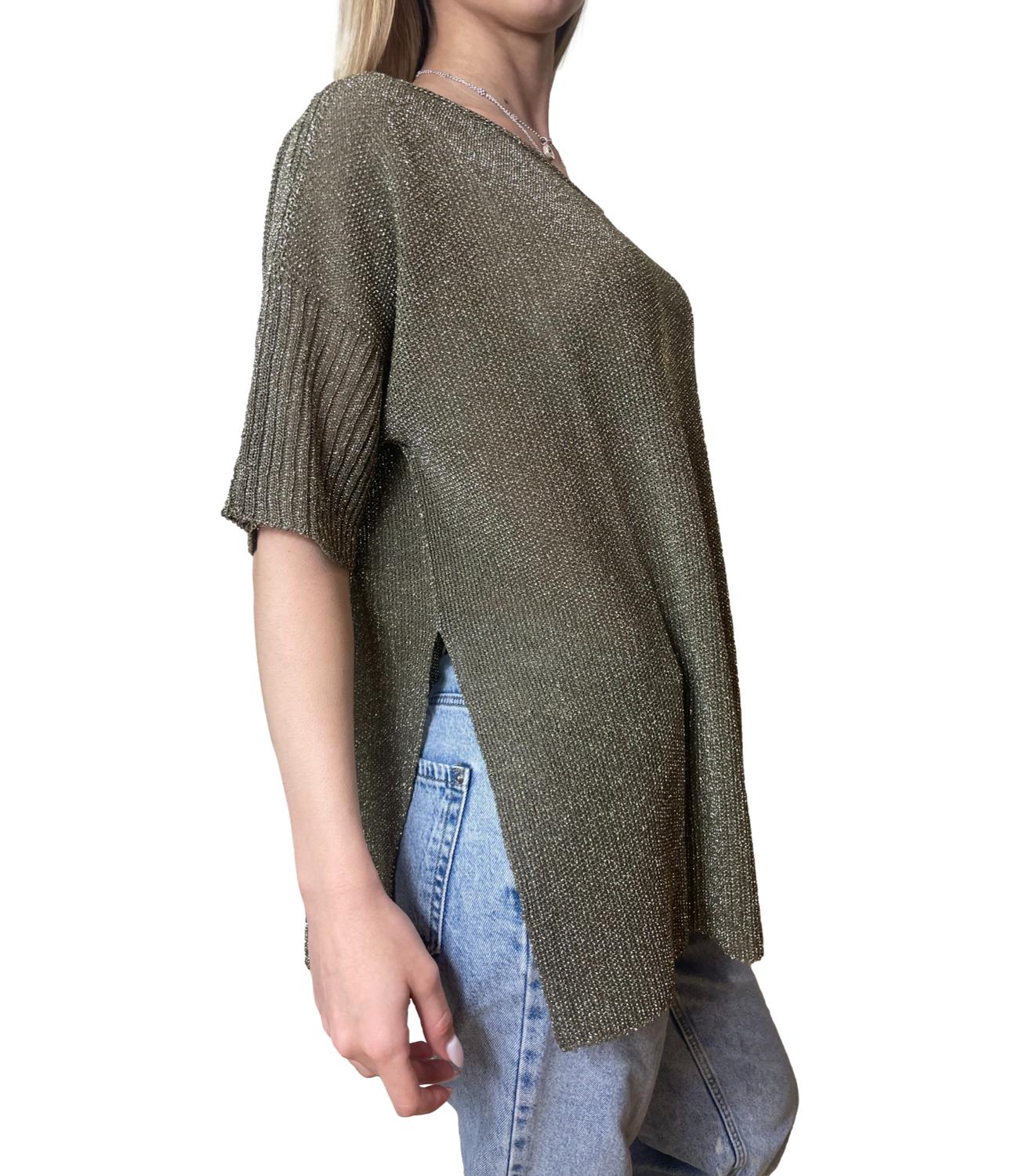 Kontatto Maglia Lurex Militare Donna