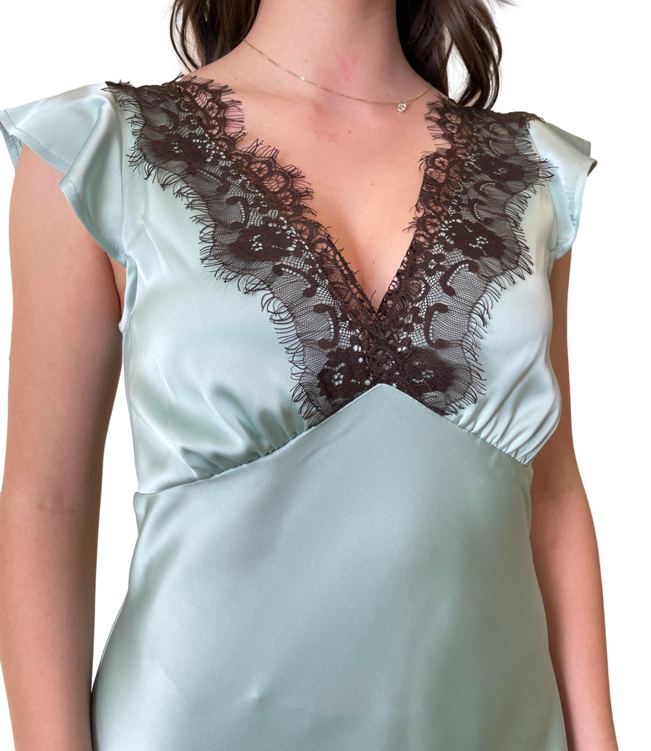 Kontatto Abito Satin Acqua Donna