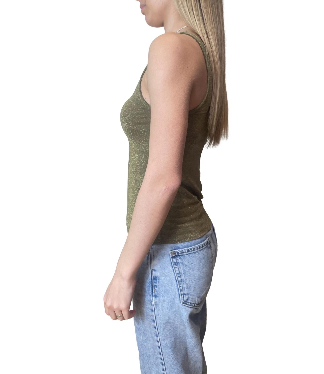 Kontatto Canotta Lurex Militare Donna