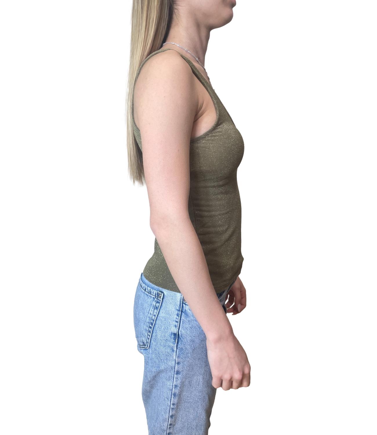 Kontatto Canotta Lurex Militare Donna
