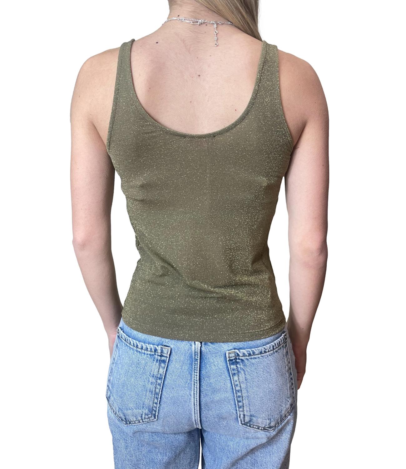 Kontatto Canotta Lurex Militare Donna