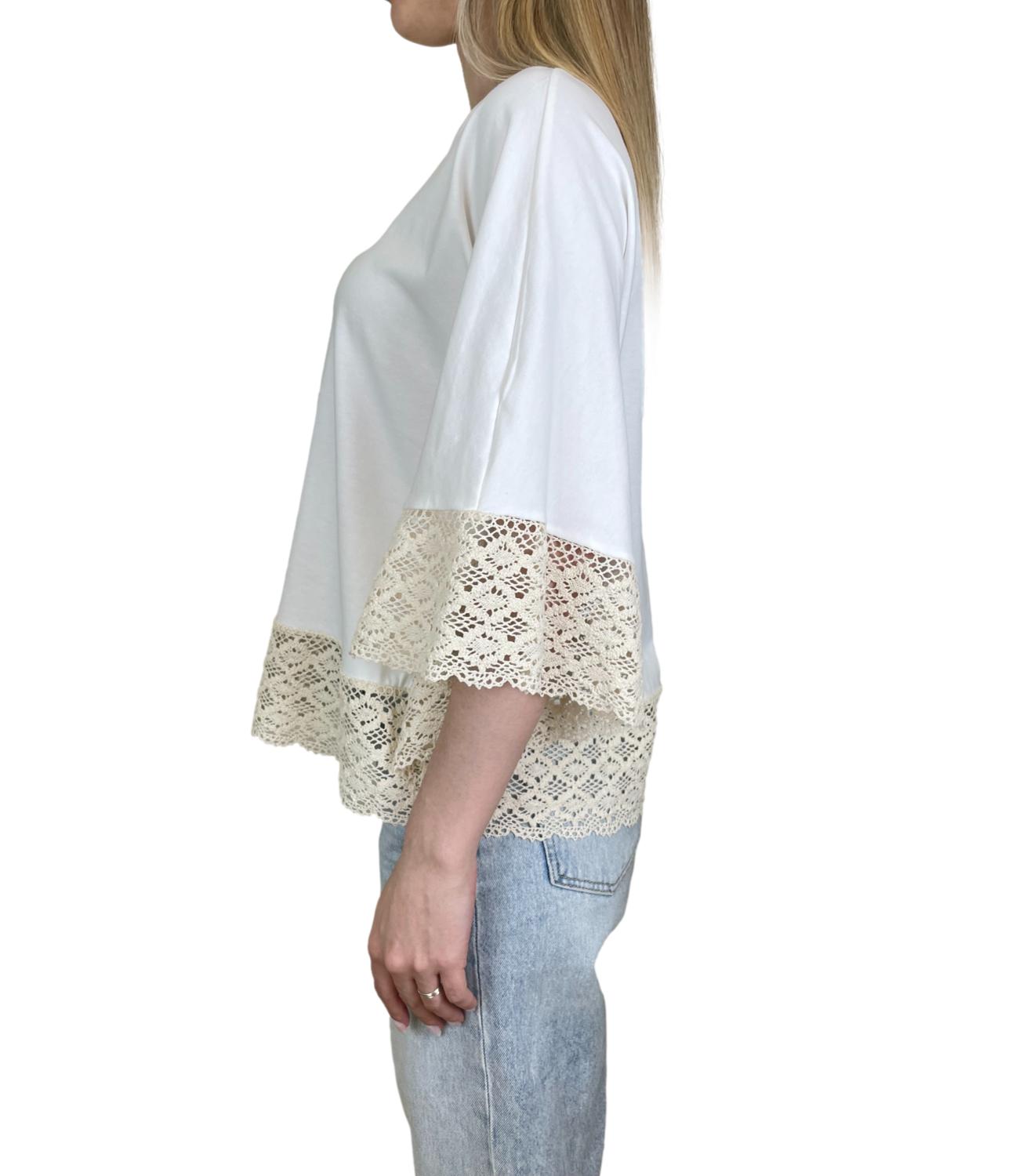 Kontatto T-Shirt da Donna - Panna - Nh471n