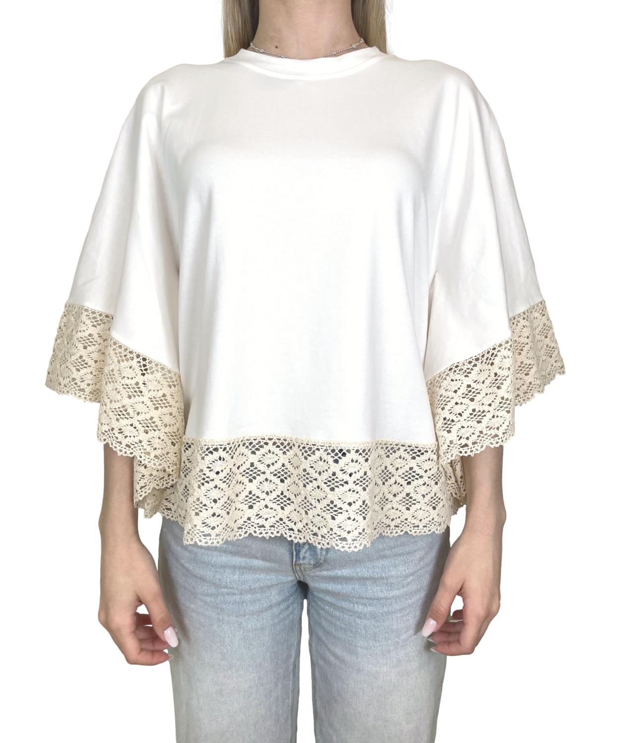 Kontatto T-Shirt da Donna - Panna - Nh471n