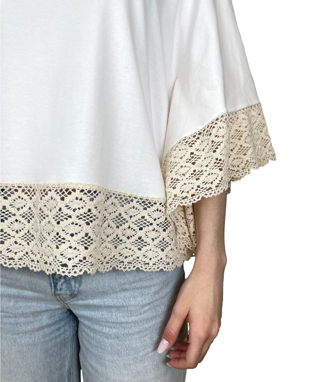 Kontatto T-Shirt da Donna - Panna - Nh471n