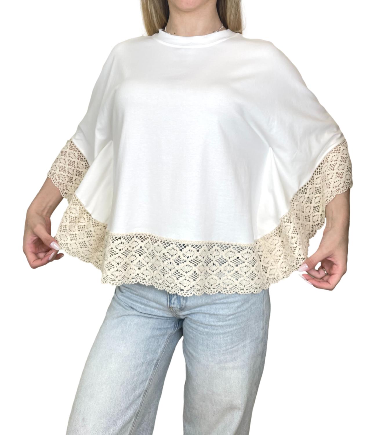 Kontatto T-Shirt da Donna - Panna - Nh471n