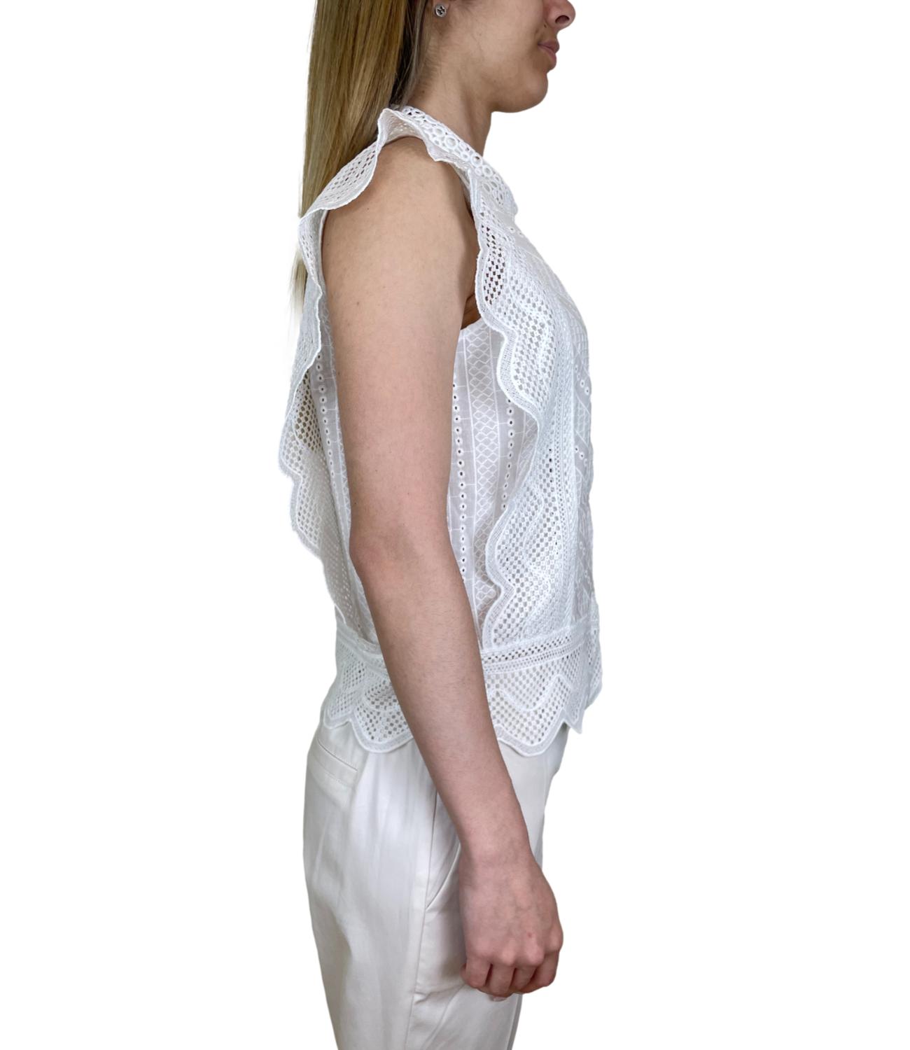 Kontatto Blusa Crochet Bianco Donna