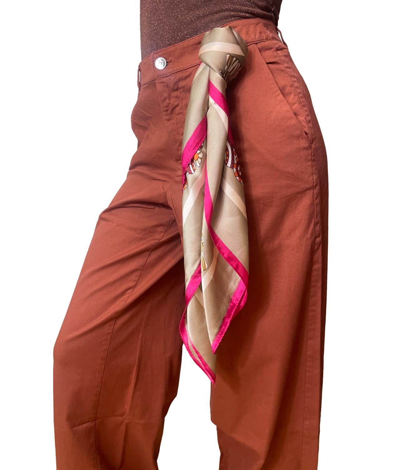 Kontatto Pantalone C/Foulard Ruggine Donna