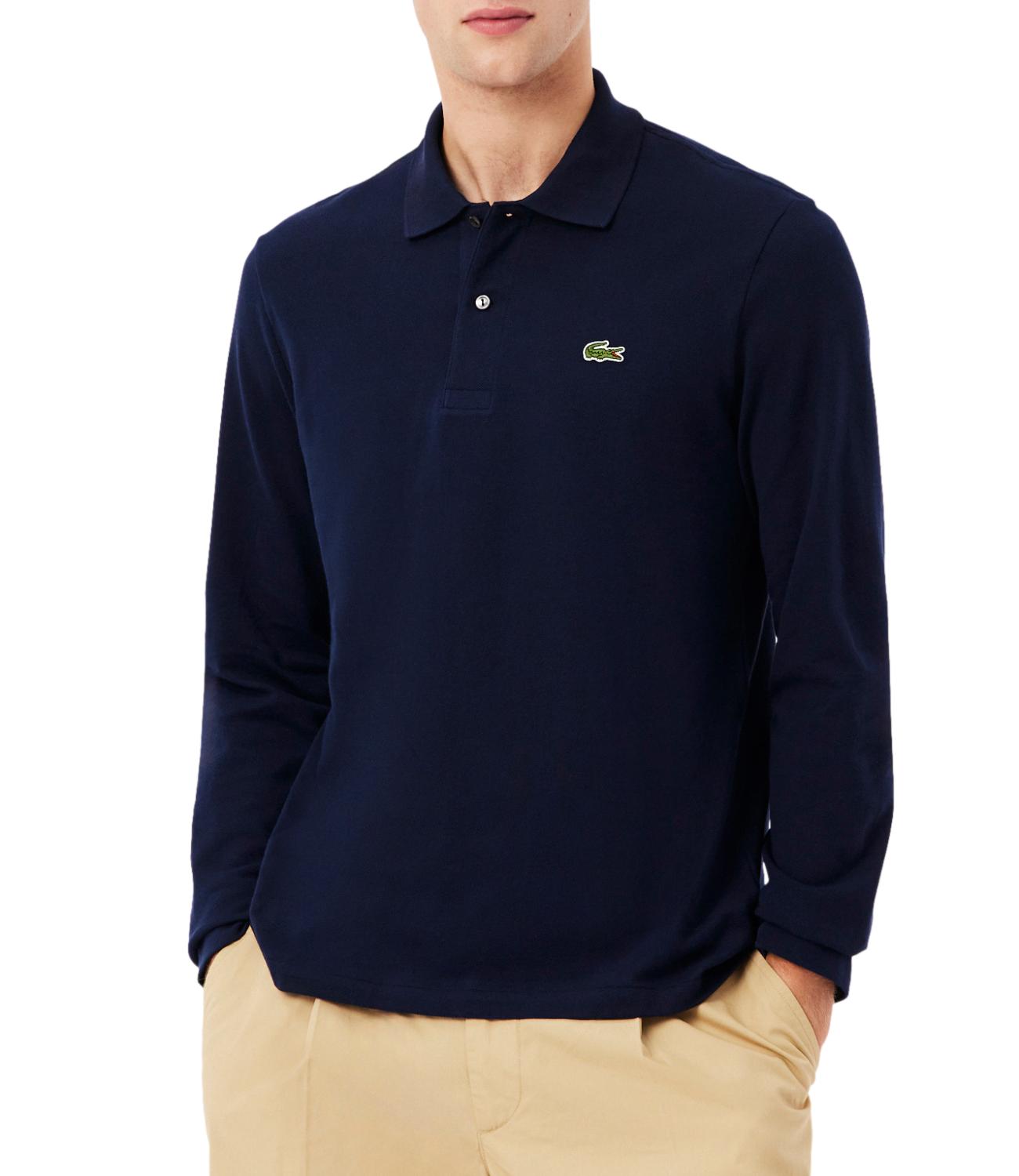 Polo Manica Lunga Uomo Blu