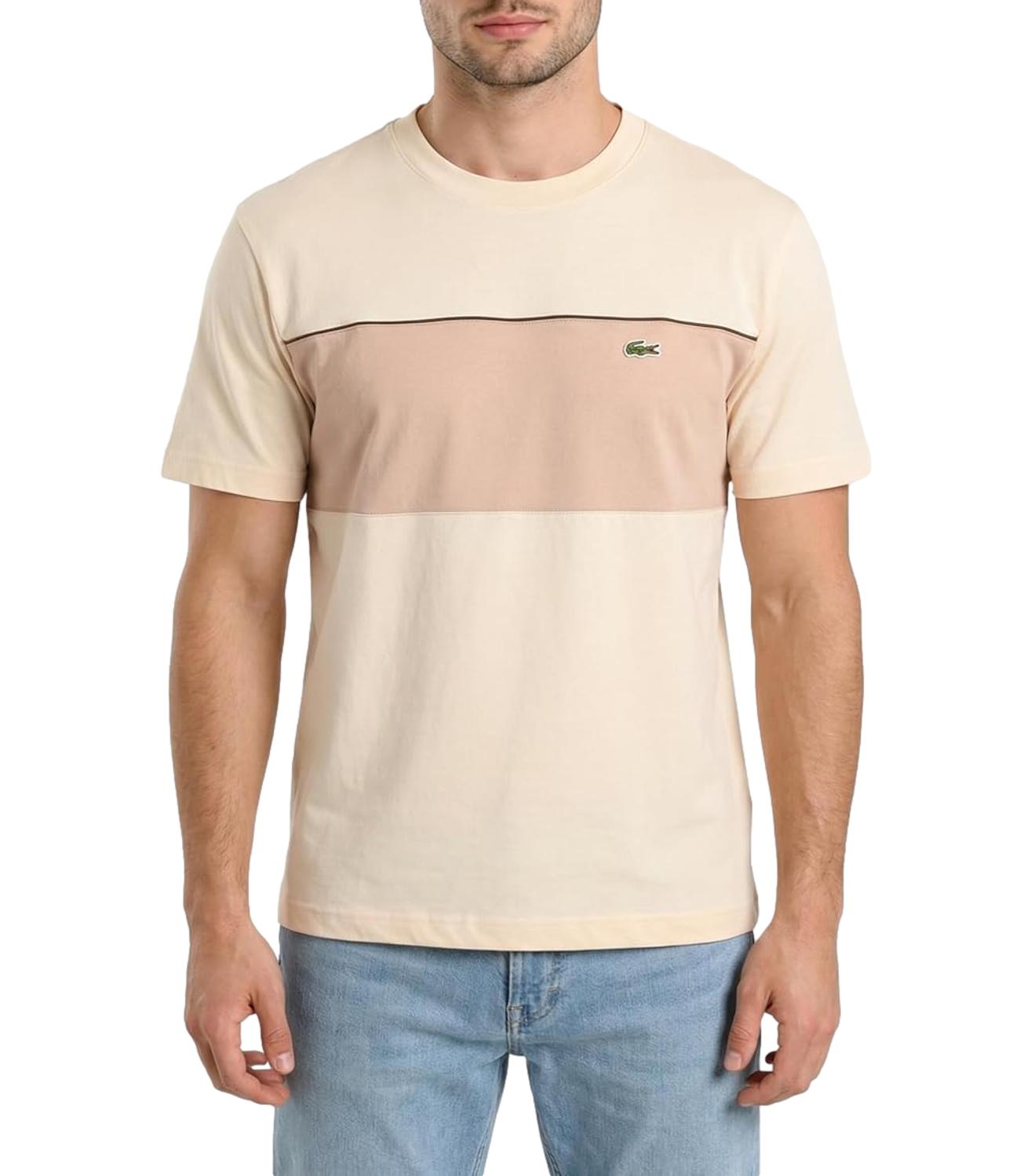 Lacoste T-Shirt da Uomo - Beige Riga - Th0896