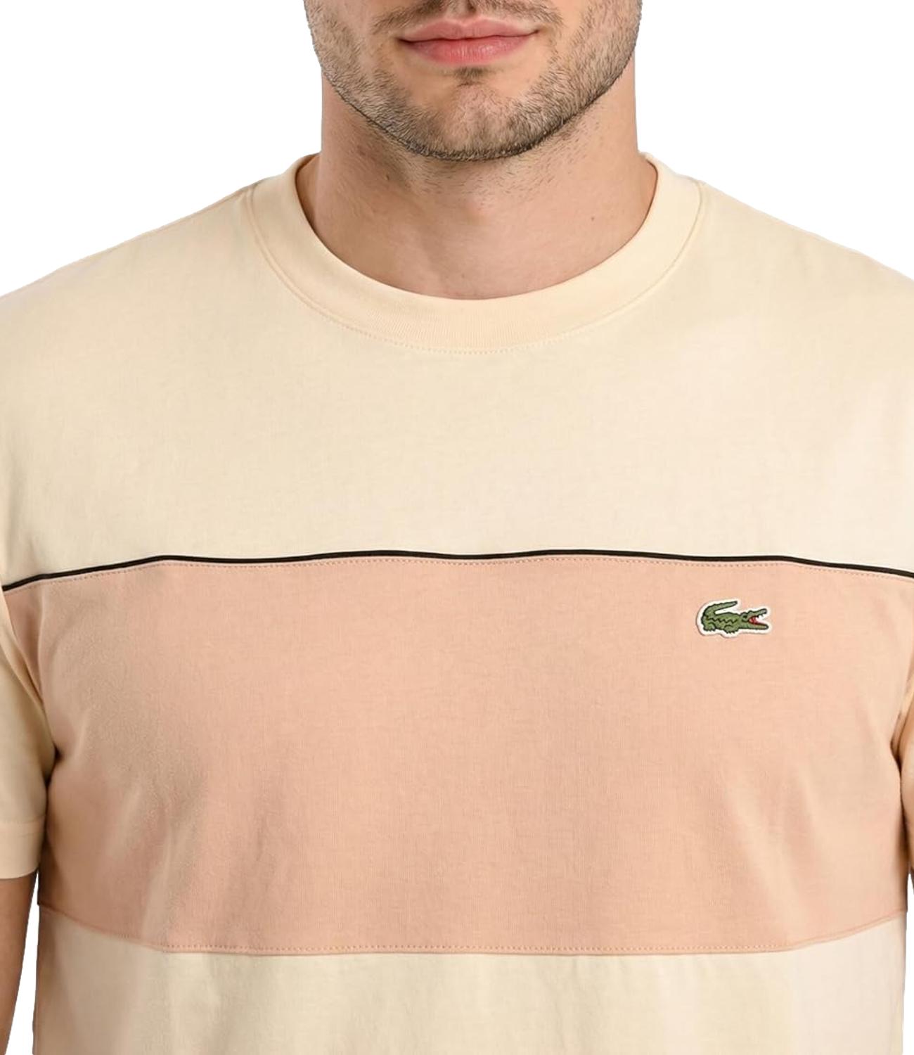 Lacoste T-Shirt da Uomo - Beige Riga - Th0896