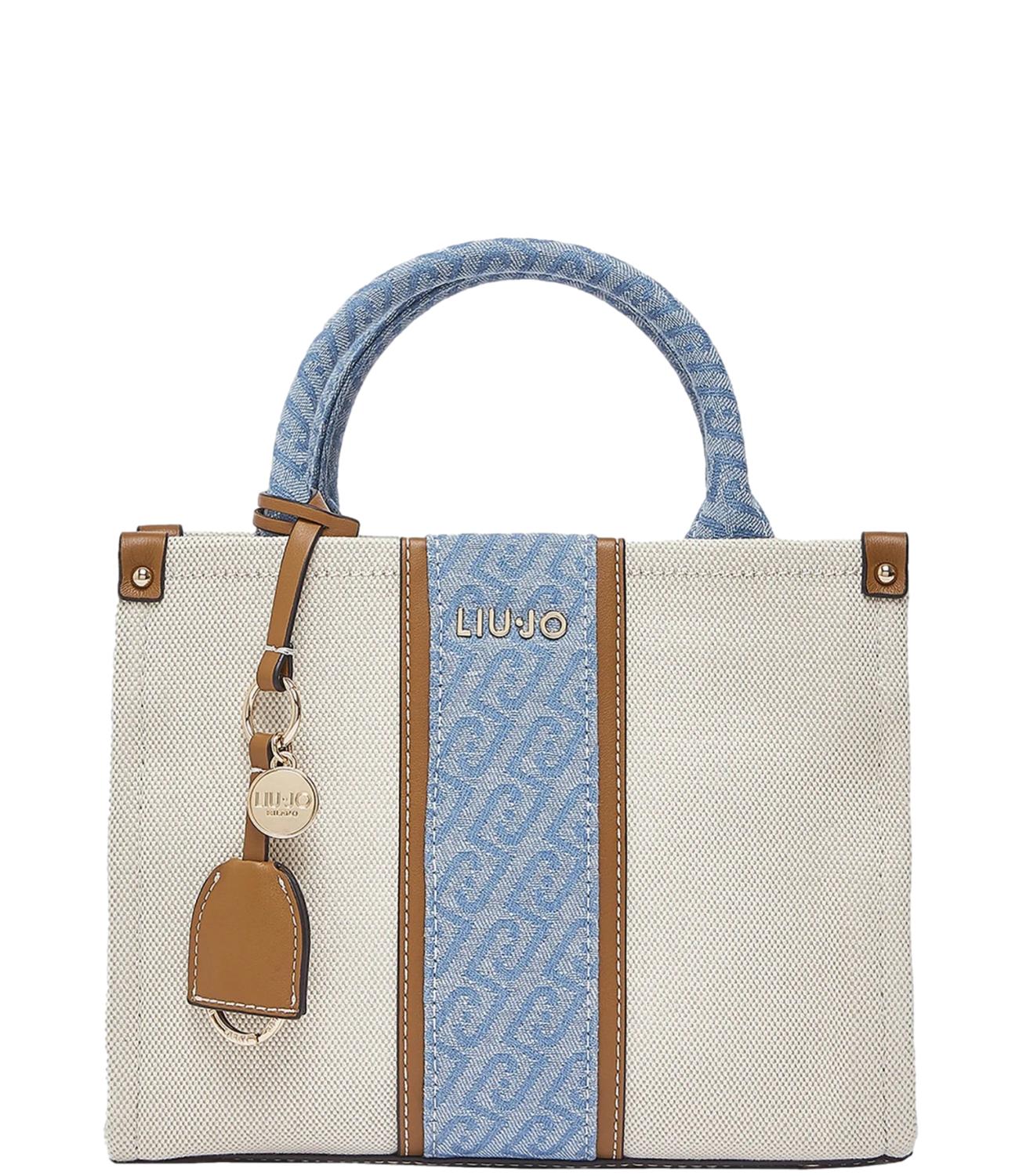 Liu Jo Borsa Jacquard Neutro/Denim Donna