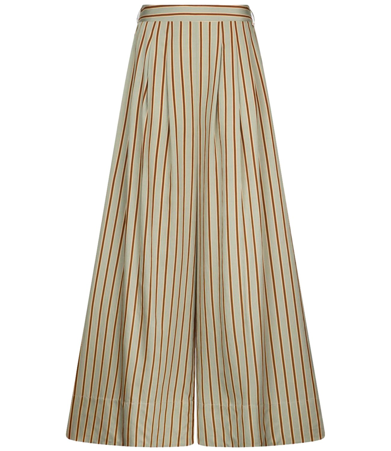 Liu Jo Pantalone Green/Tabacco Stripe Donna