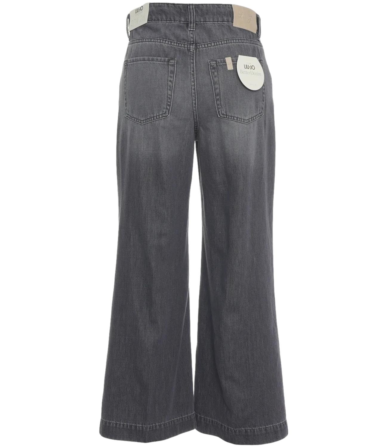 Liu Jo Jeans Flare Cropped Grey Donna
