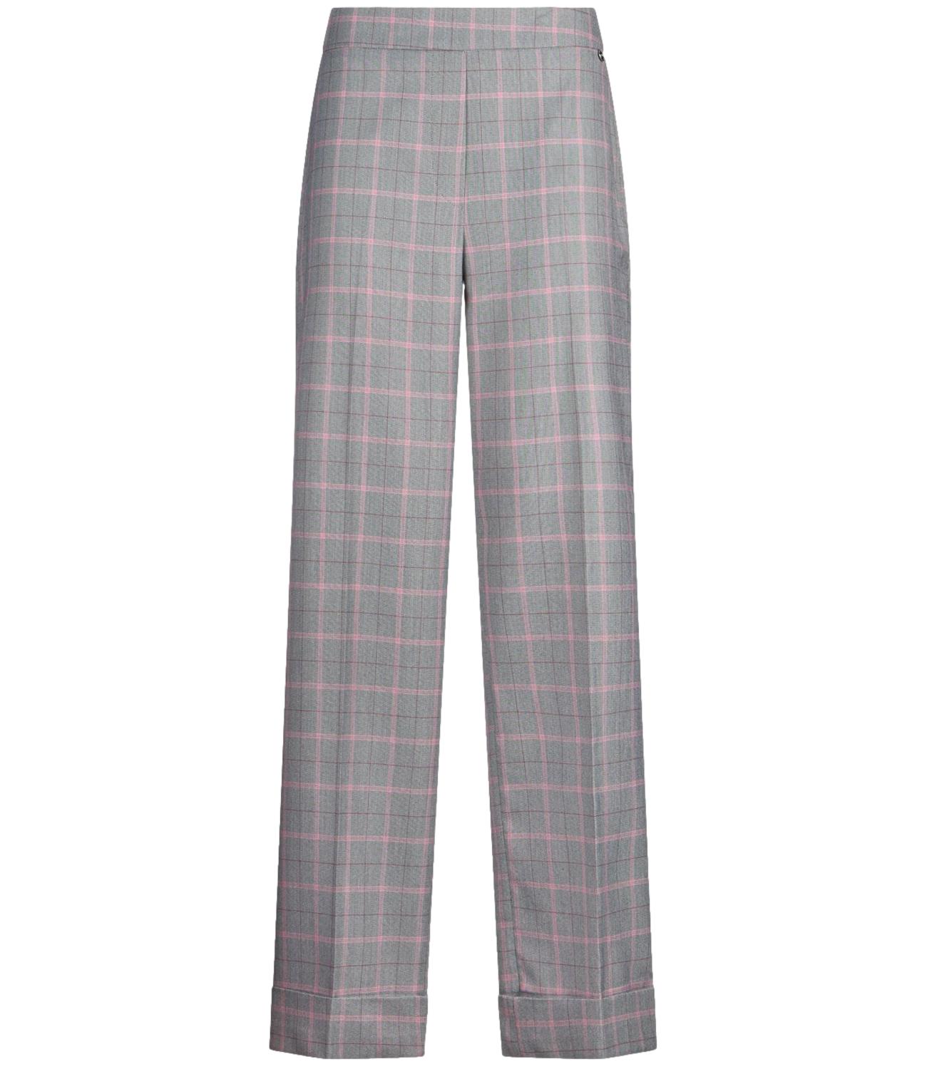 Liu Jo Pantalone Check Pesca/Grigio Donna