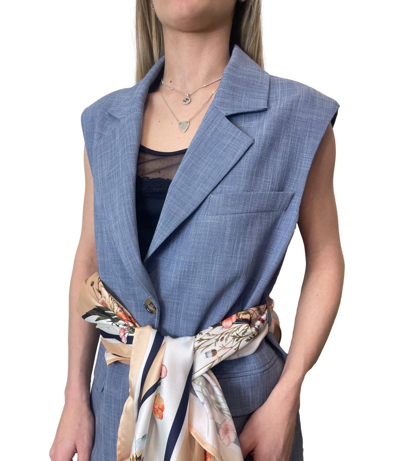 Liu Jo Gilet Blu Effect Denim Donna
