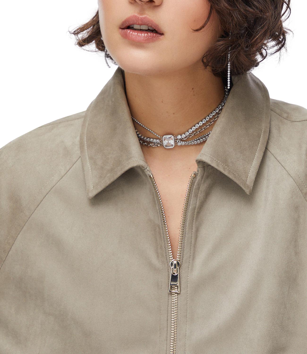 Liu Jo Giacca Camoscio Grigio Donna