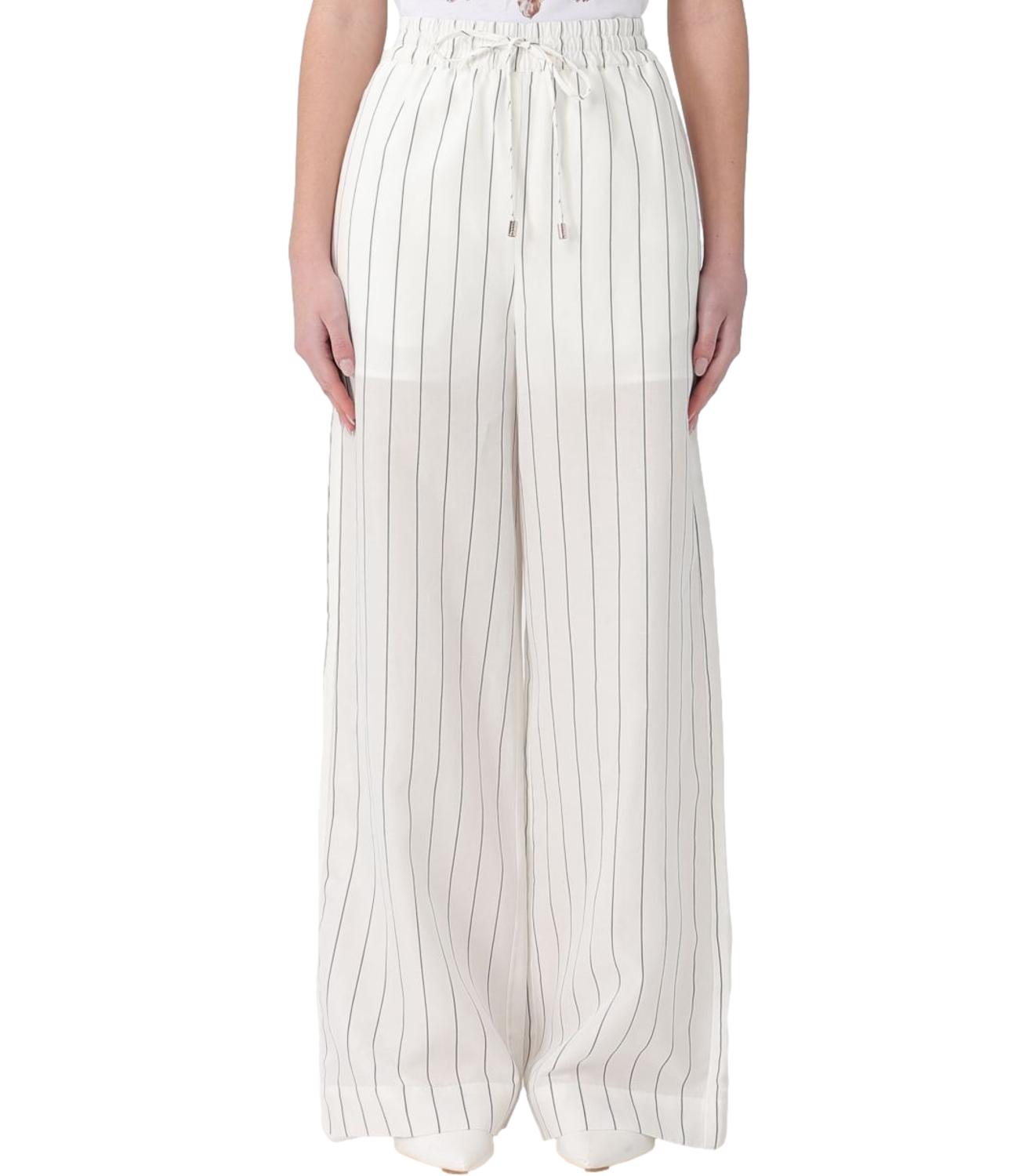 Liu Jo Pantalone Bianco Lana/Nero Donna