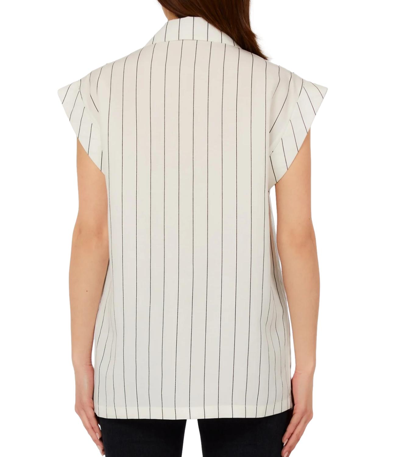 Liu Jo Gilet Bianco Lana/Nero Donna
