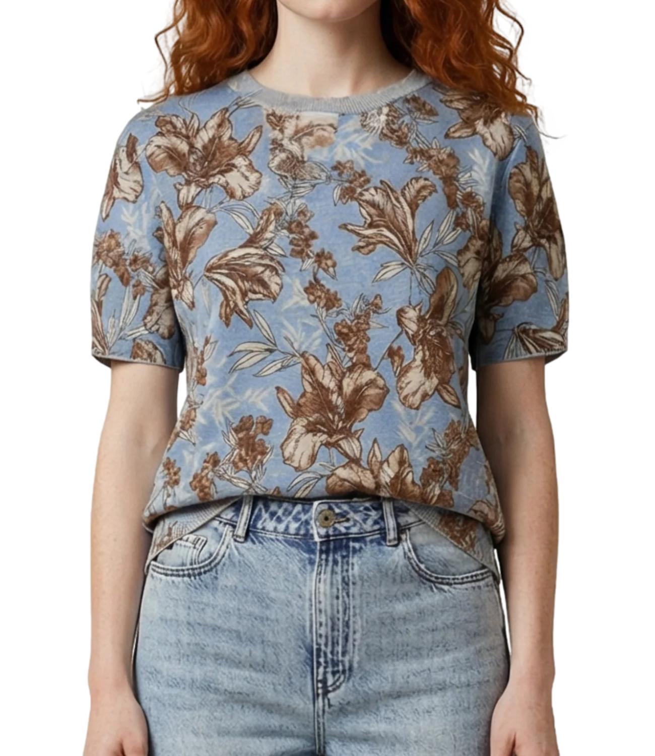 Liu Jo Maglia Blu Waves Liles Donna