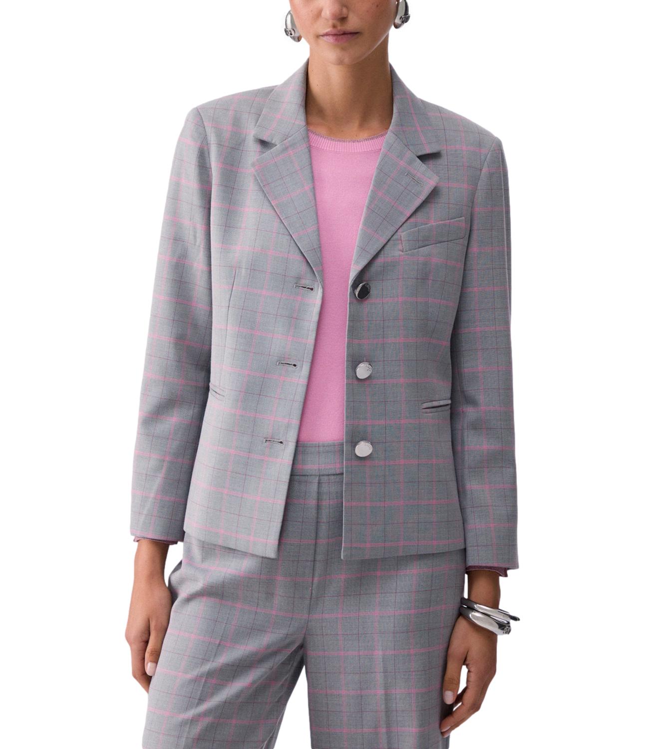 Liu Jo Giacca Check Pesca/Grigio Donna