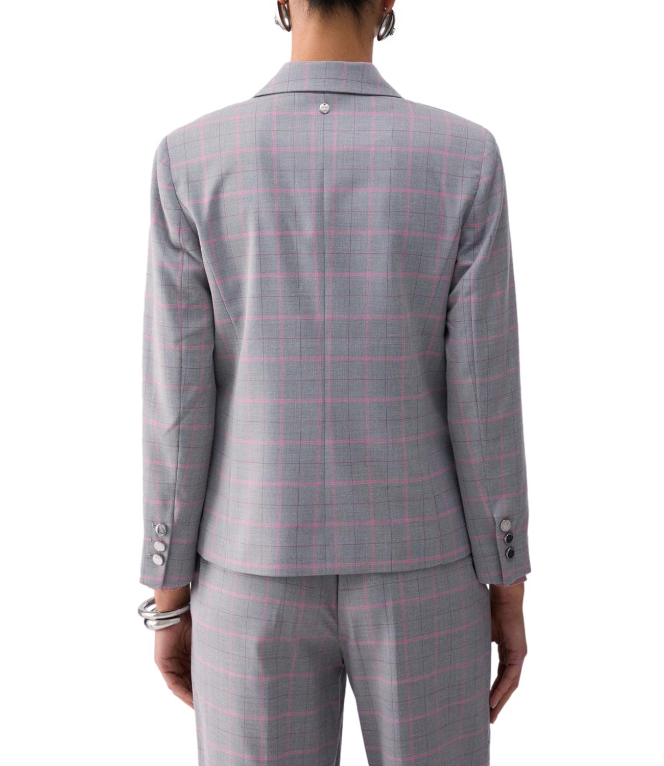 Liu Jo Giacca Check Pesca/Grigio Donna