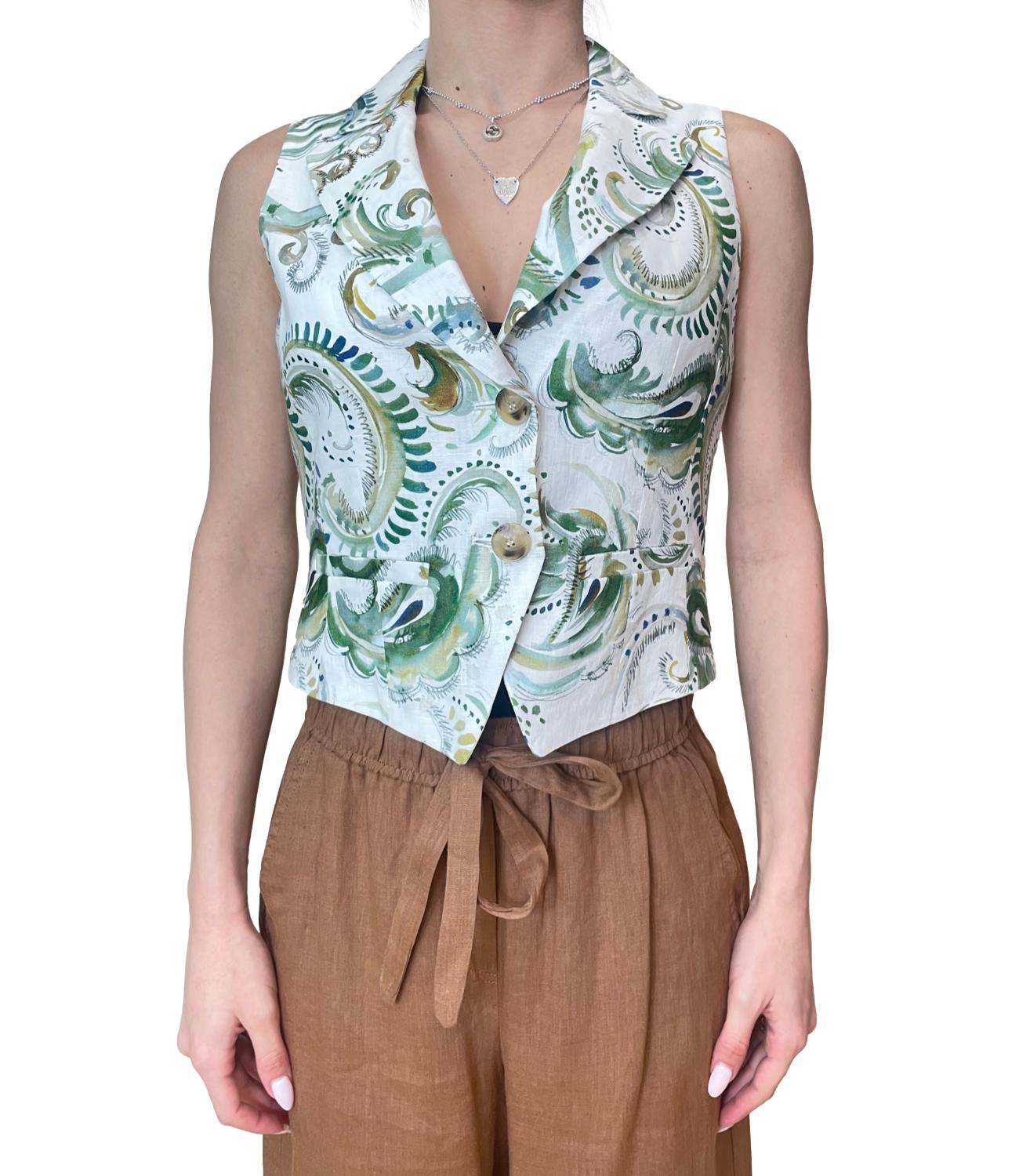 Marella Gilet Mllmelodia Bianco Ottico Donna