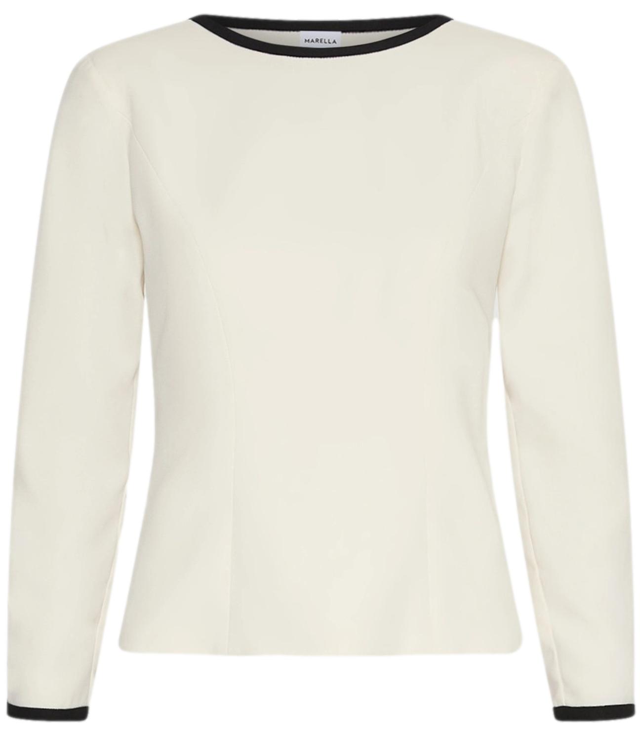 Marella Art.365 Camicia Mltscacco Bianco Lana Donna