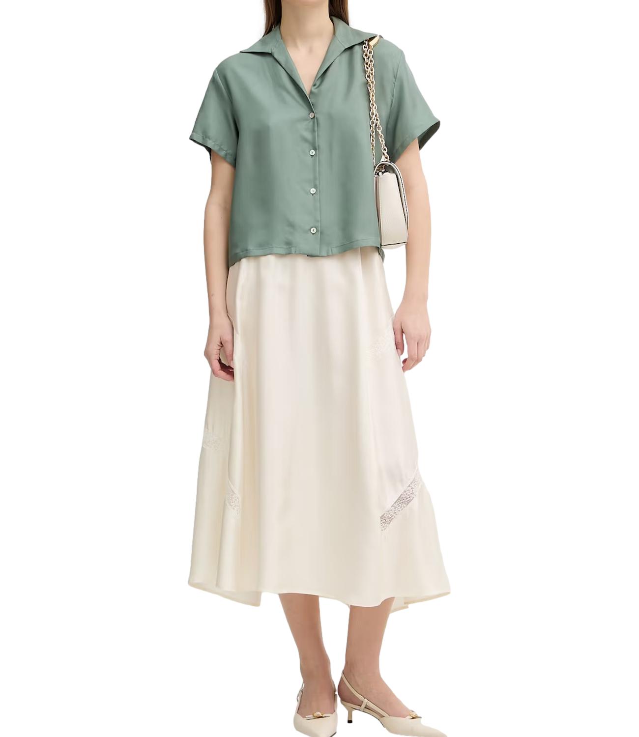 Marella Monochrome Camicia Mlmsegnale Verde Donna