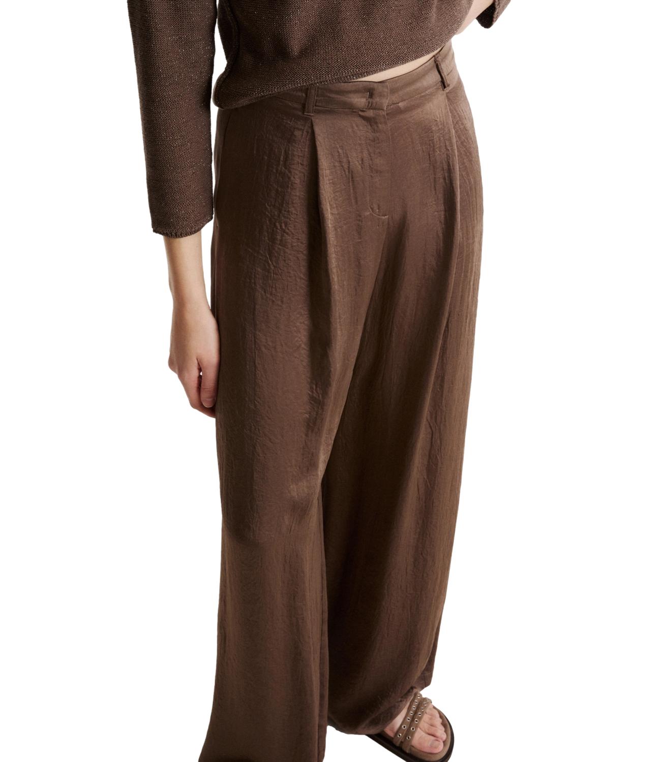Marella Monochrome Pantalone Mlmformato Marrone Donna