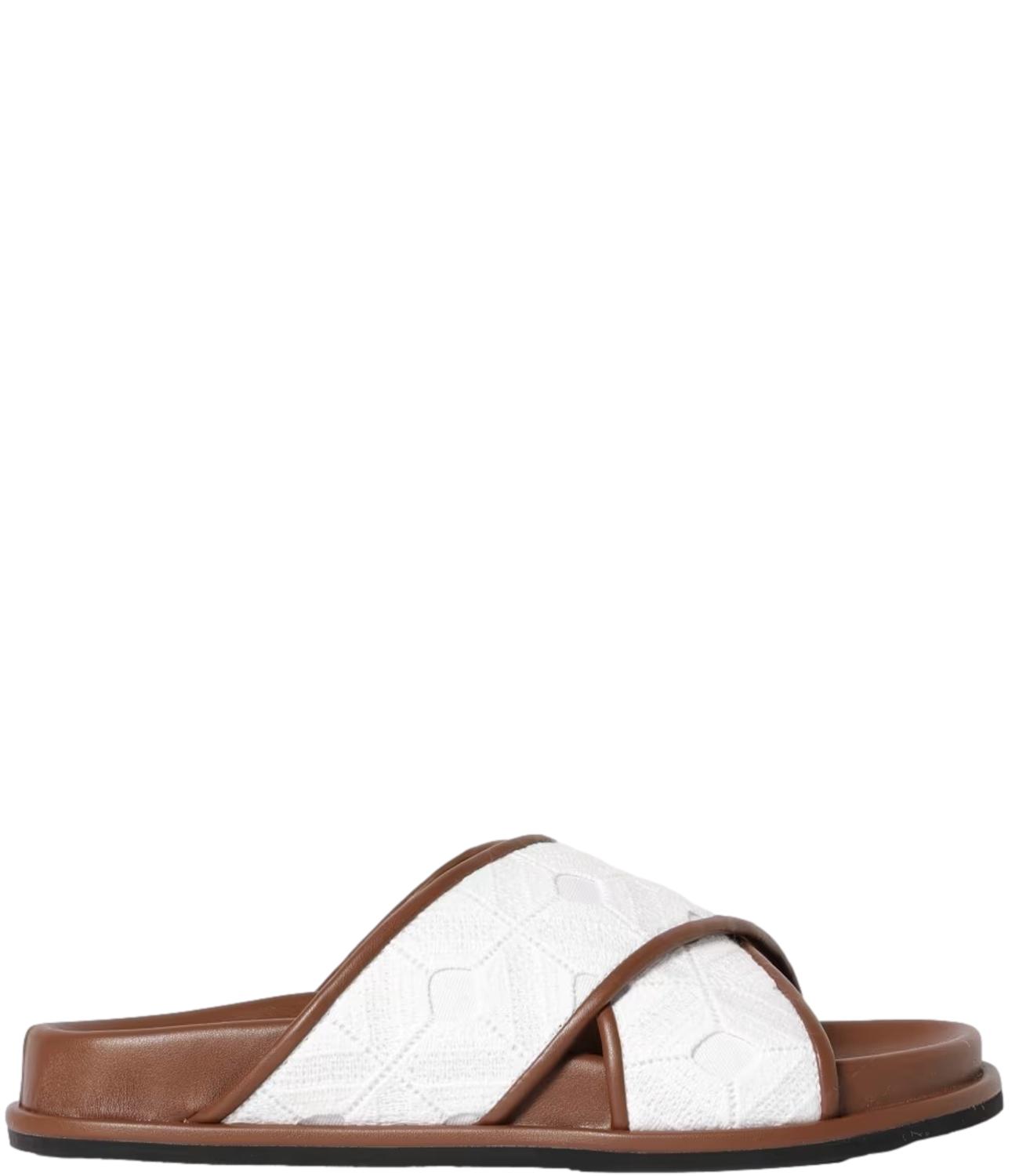 Max Mara Beachwear Sandalo Bchpeonie Bianco Ottico Donna