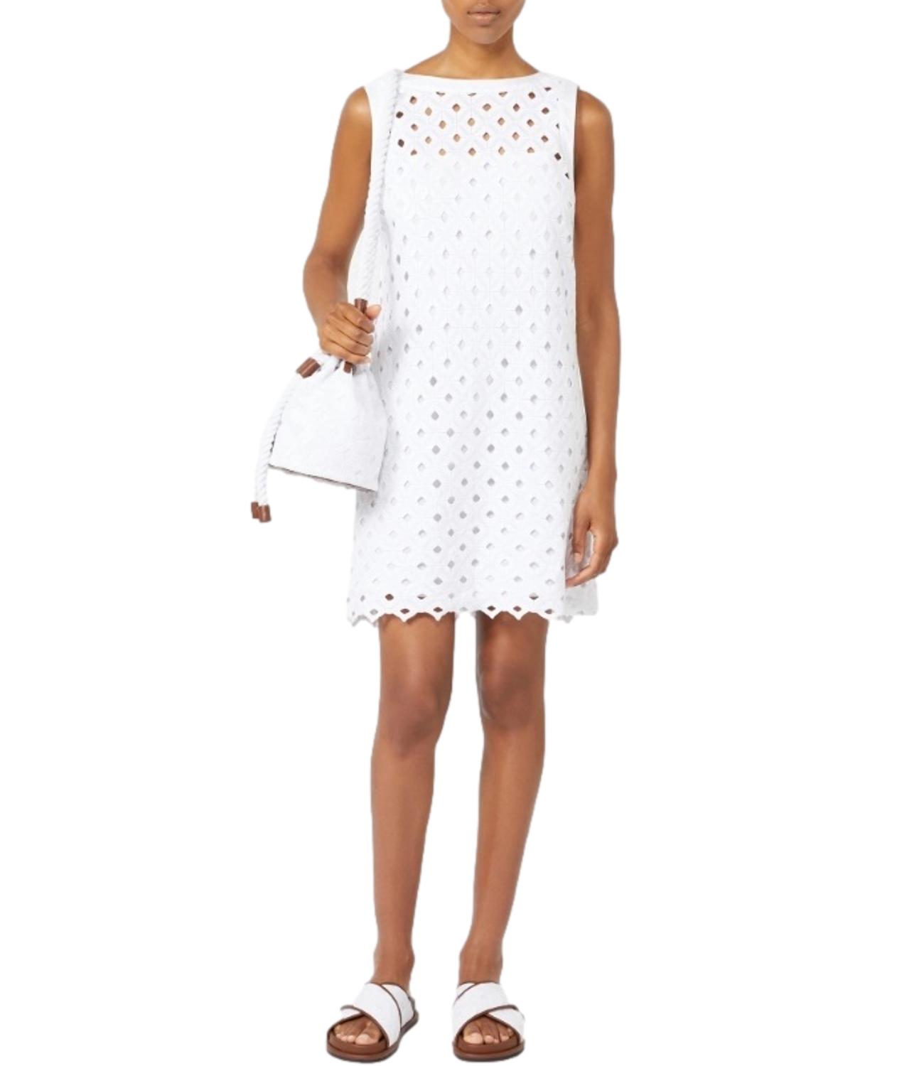 Max Mara Beachwear Abito Bchpesi Bianco Ottico Donna
