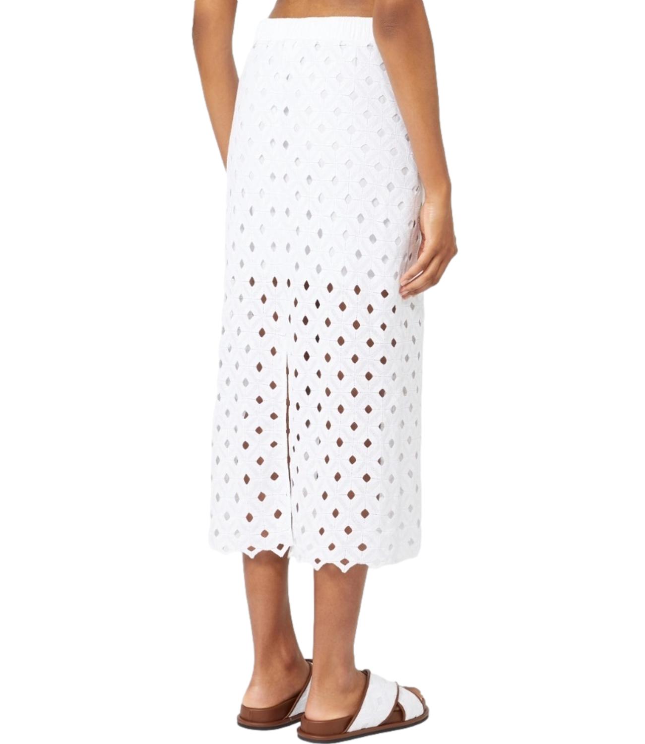 Max Mara Beachwear Gonna Bchzorro Bianco Ottico Donna