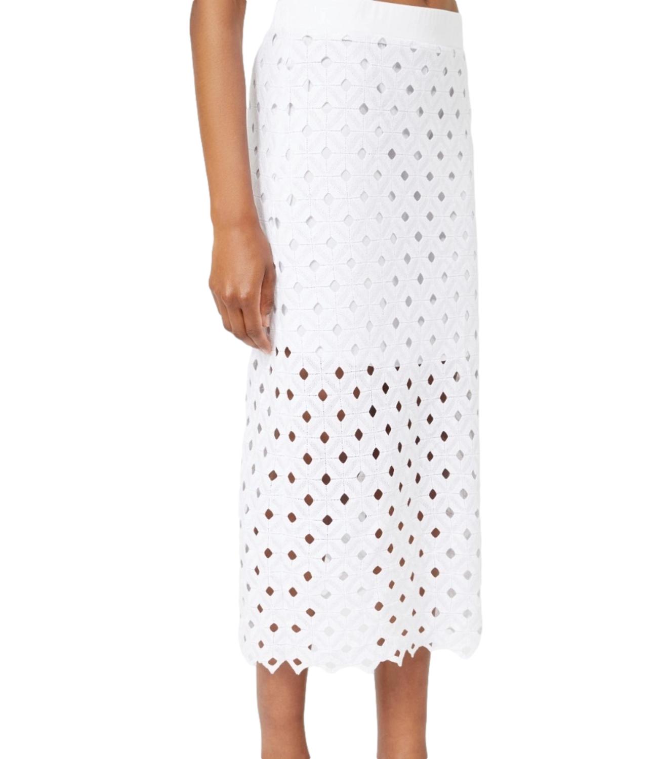 Max Mara Beachwear Gonna Bchzorro Bianco Ottico Donna