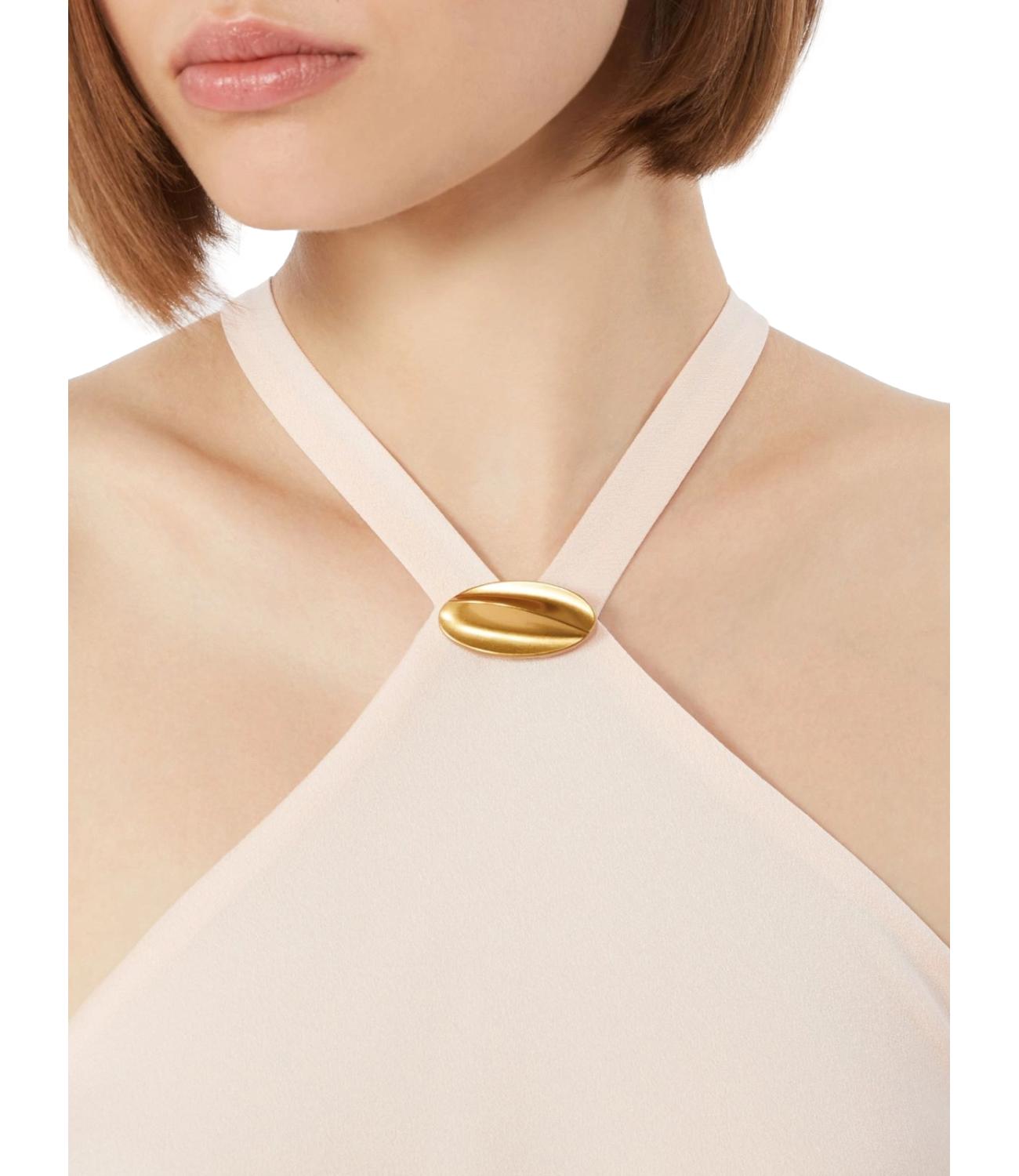 Vestito Mseghiotto beige rosa lungo