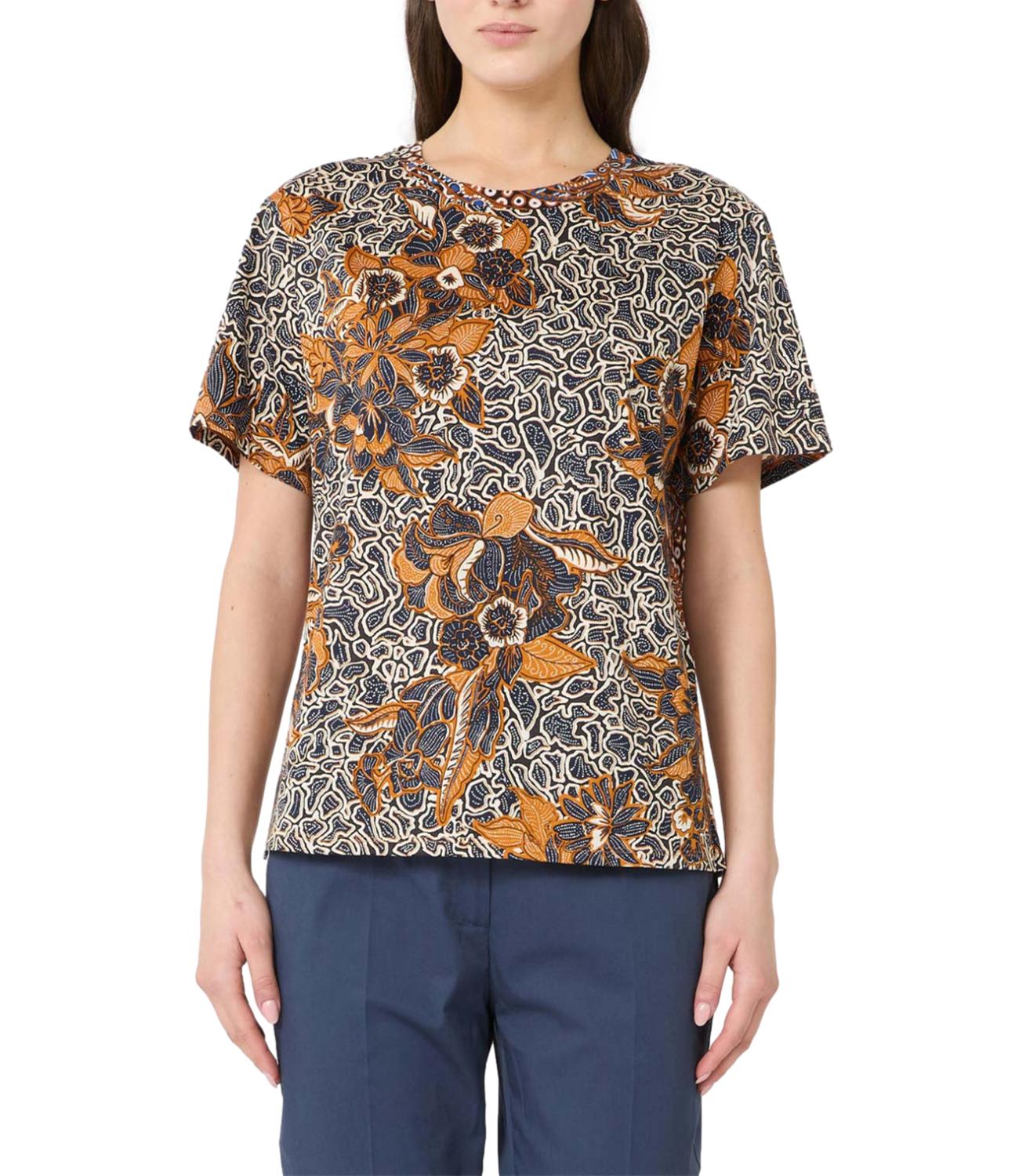 Max Mara Weekend T-Shirt da Donna - Des.fiore Wax - 2615971022600