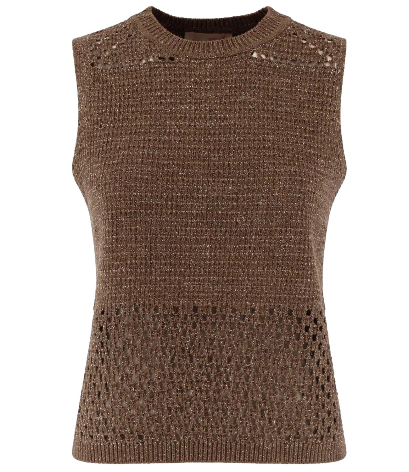 Mc2 Saint Barth Top da Donna - Crochet Mesh Lurex 13l Nut