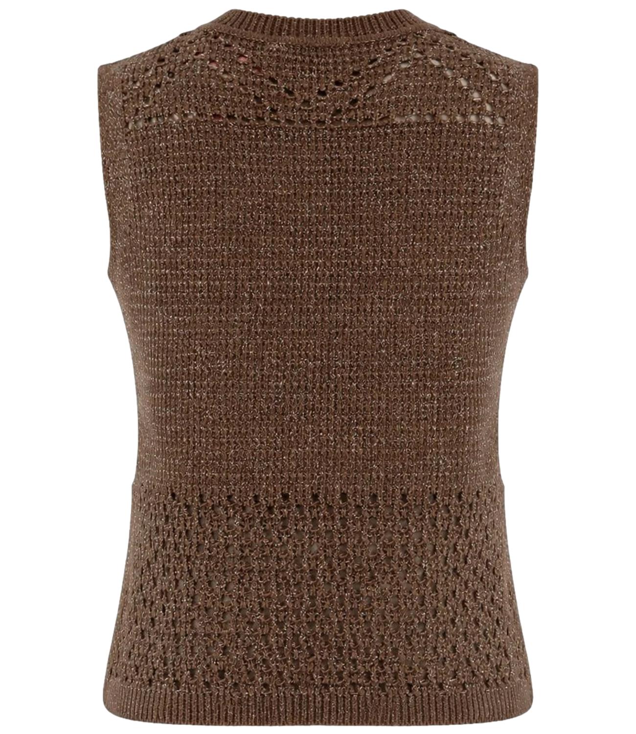 Mc2 Saint Barth Top da Donna - Crochet Mesh Lurex 13l Nut