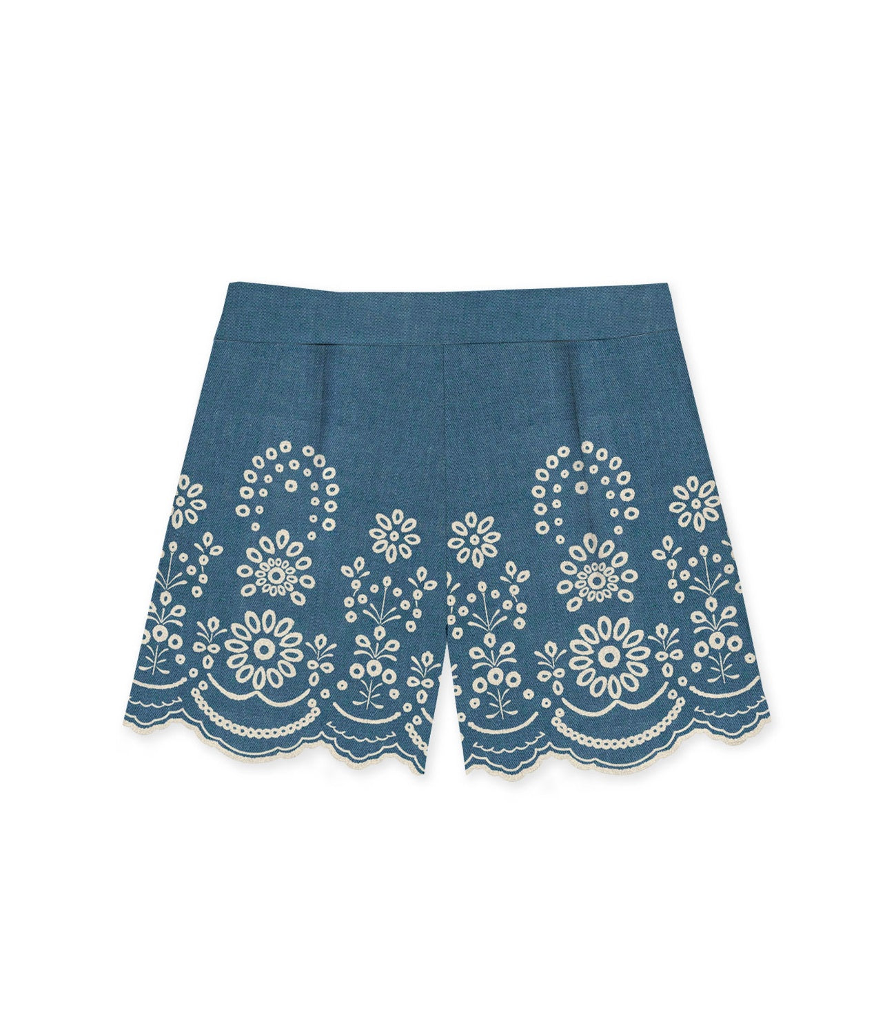 Mc2 Saint Barth Short da Donna - Chambray M Morris Flower 10 Em - Amn0001