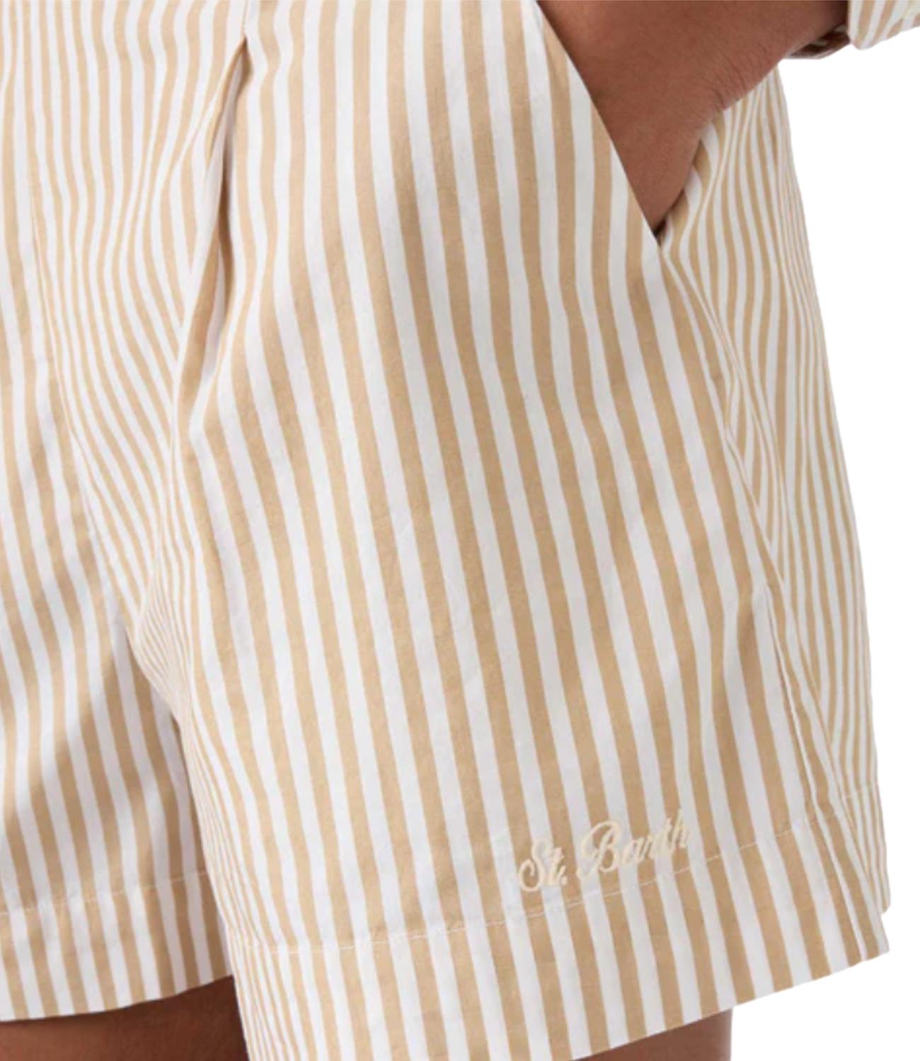 Mc2 Saint Barth Short da Donna - Cotton Sb Beach Stripes V 11 E