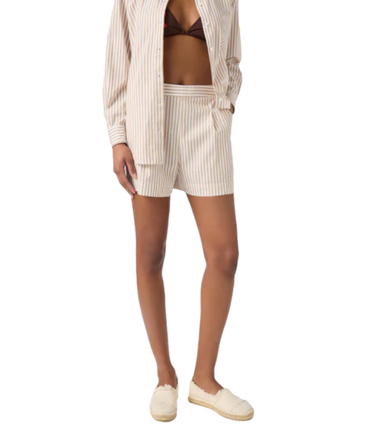 Mc2 Saint Barth Short da Donna - Cotton Sb Beach Stripes V 11 E