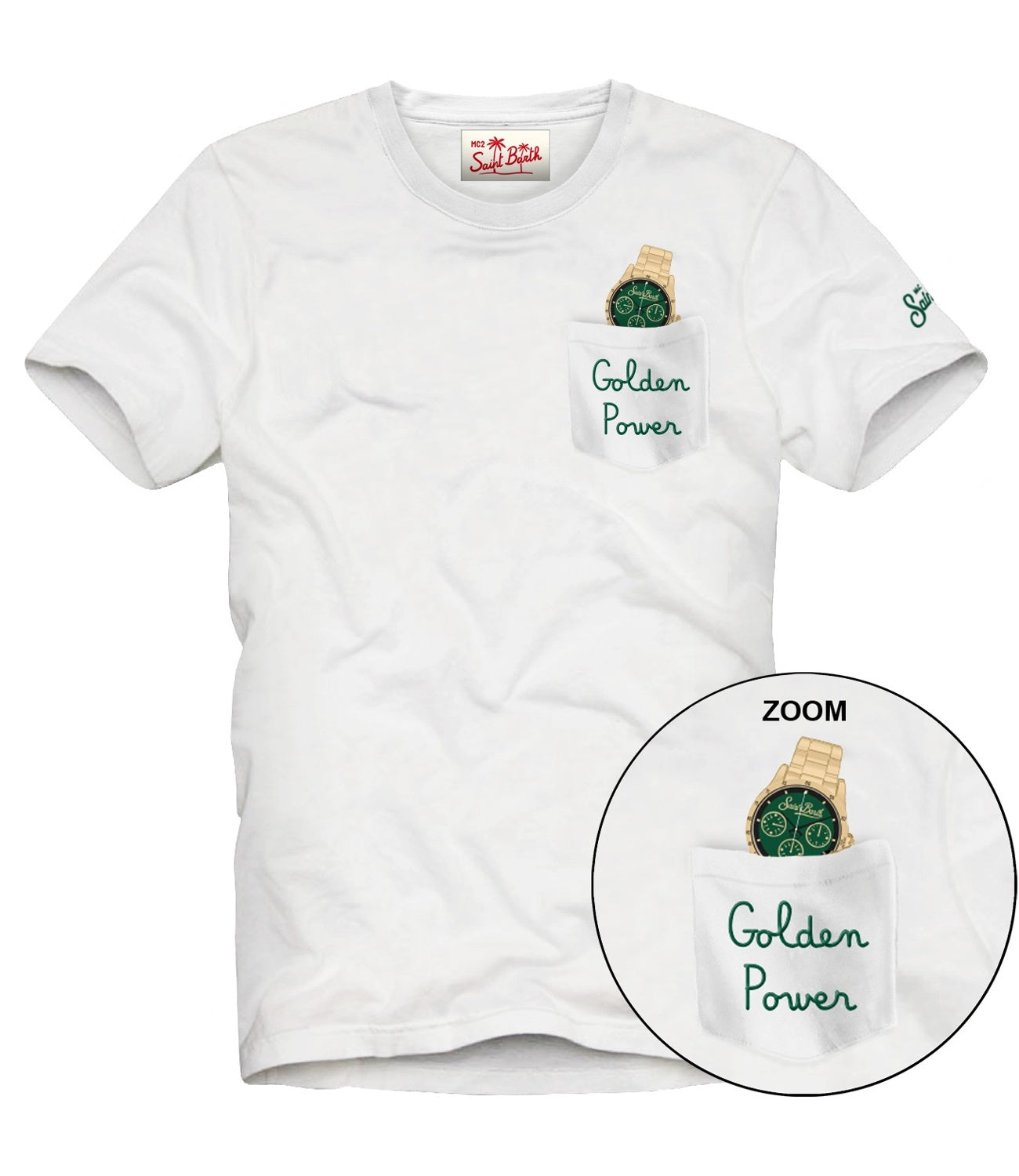 Mc2 Saint Barth T-Shirt da Uomo - Golden Power 01n Emb - Aus0001