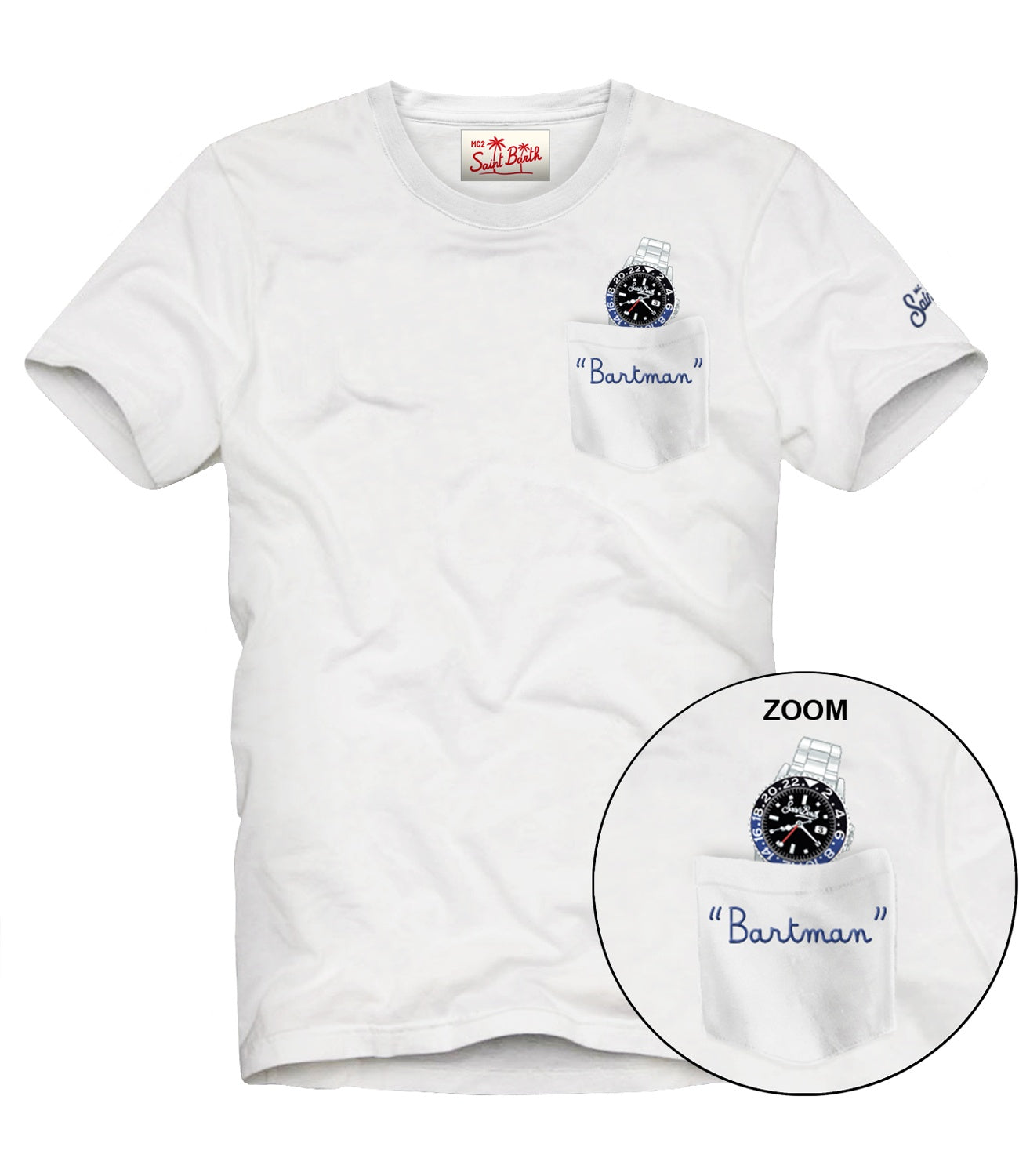 Mc2 Saint Barth T-Shirt da Uomo - Saint Barth Man 01n Emb - Aus0001