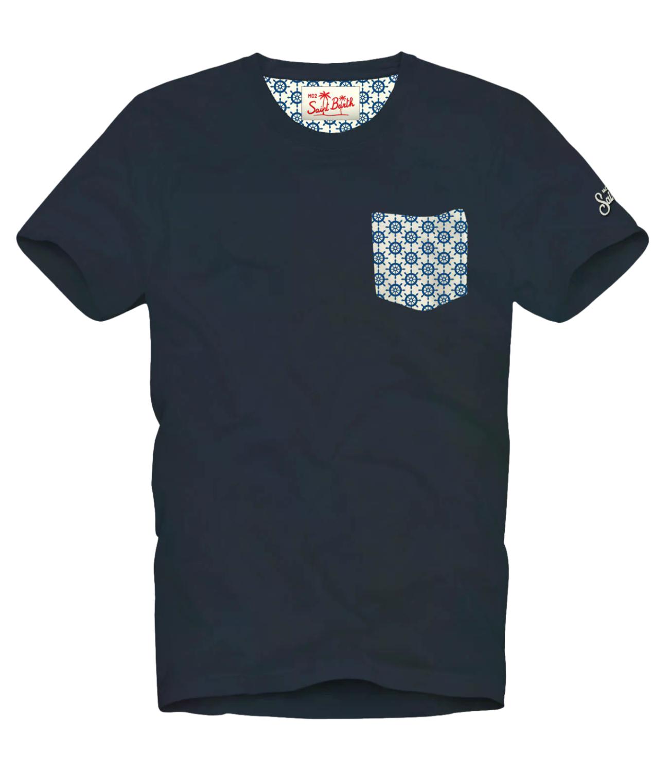 Mc2 Saint Barth T-Shirt da Uomo - 61 Celestie Tie 10 - Bla0001