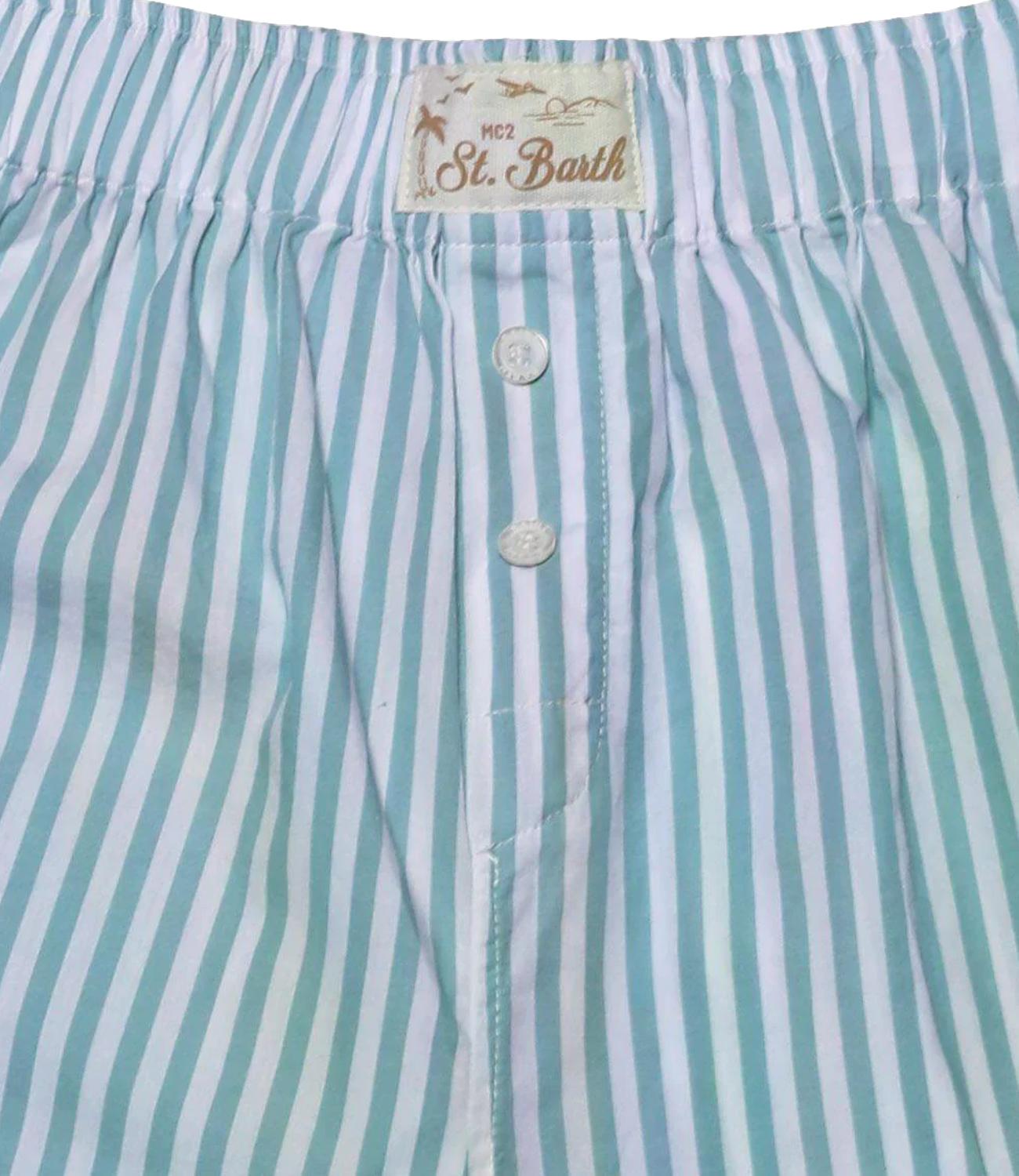 Mc2 Saint Barth Short da Donna - Cotton Sb Stripes V 53 Emb