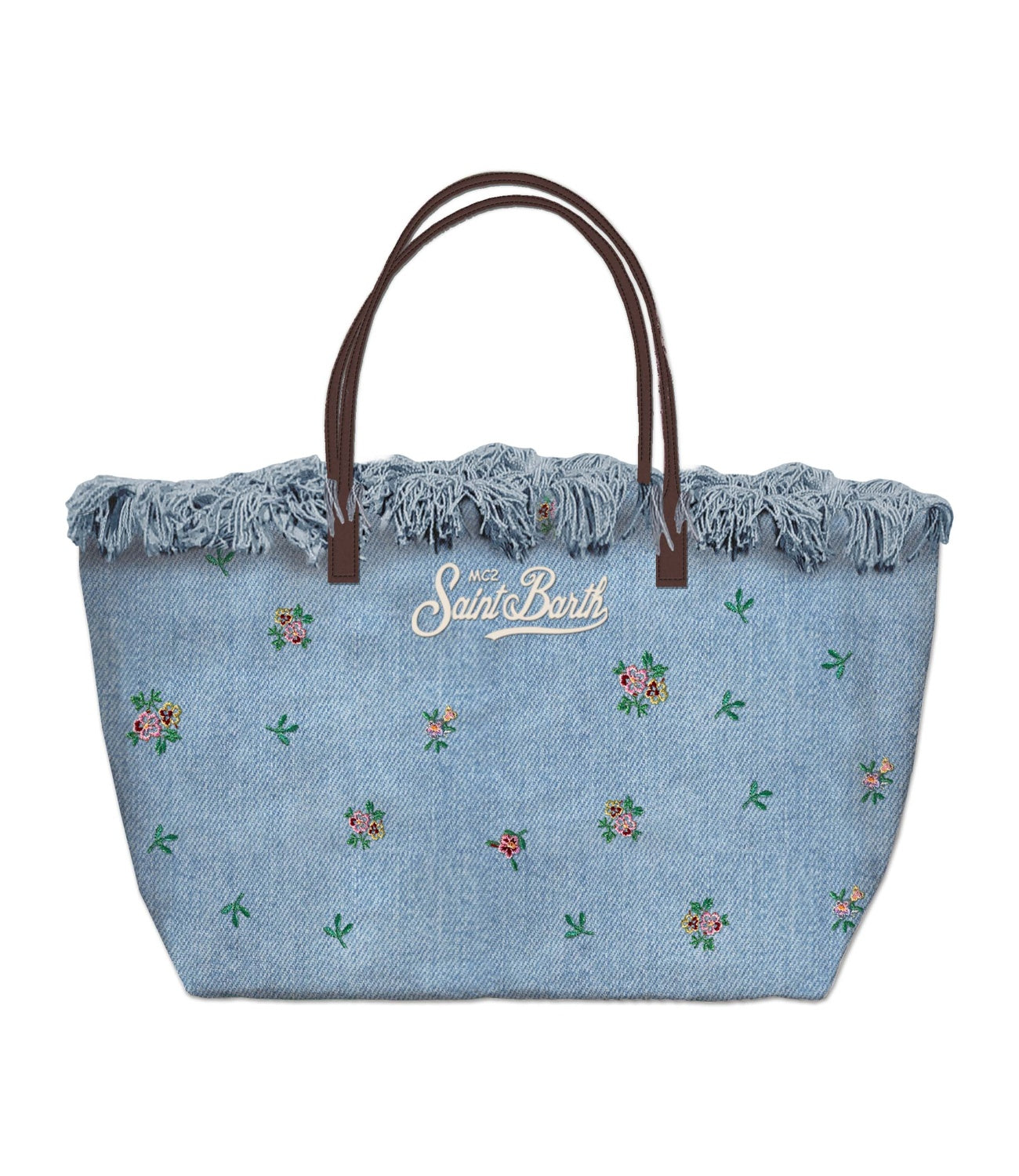 Mc2 Saint Barth Borsa da Donna - Denim Light Flowers Emb - Cbmf001