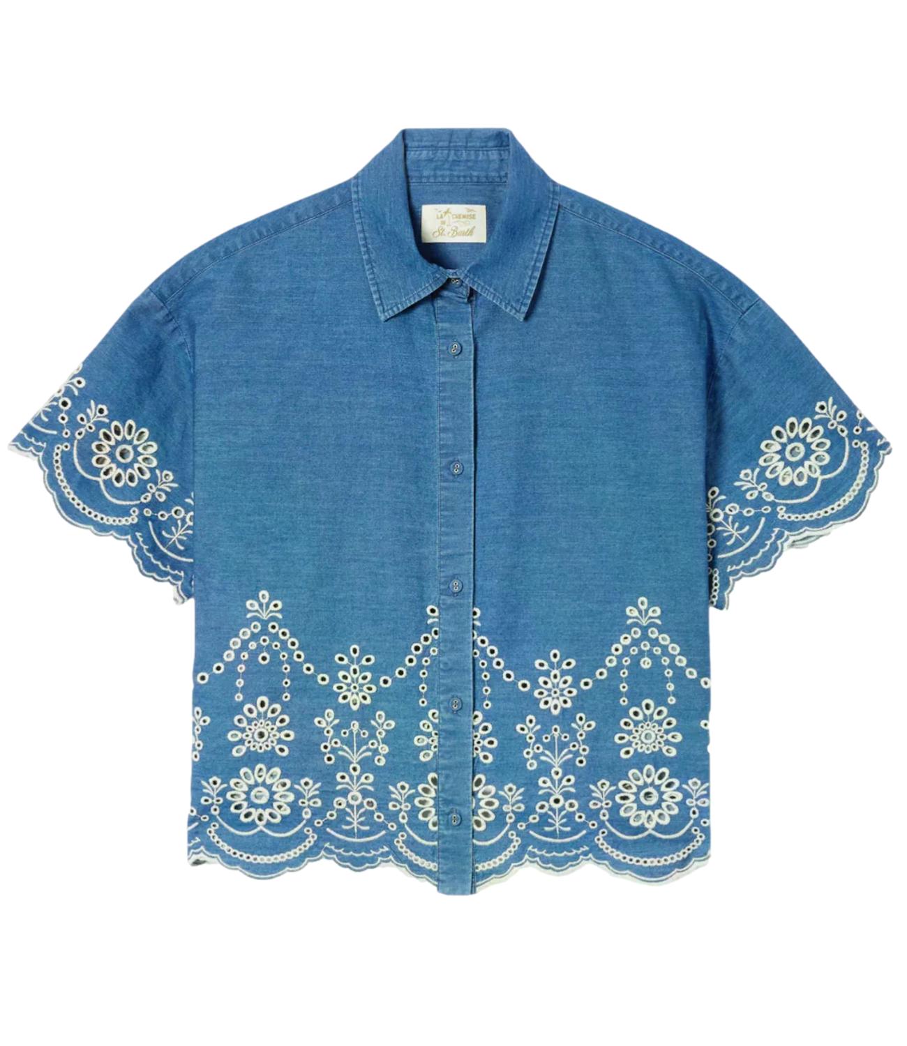 Mc2 Saint Barth Blusa da Donna - Chambray M Morris Flower 10 em