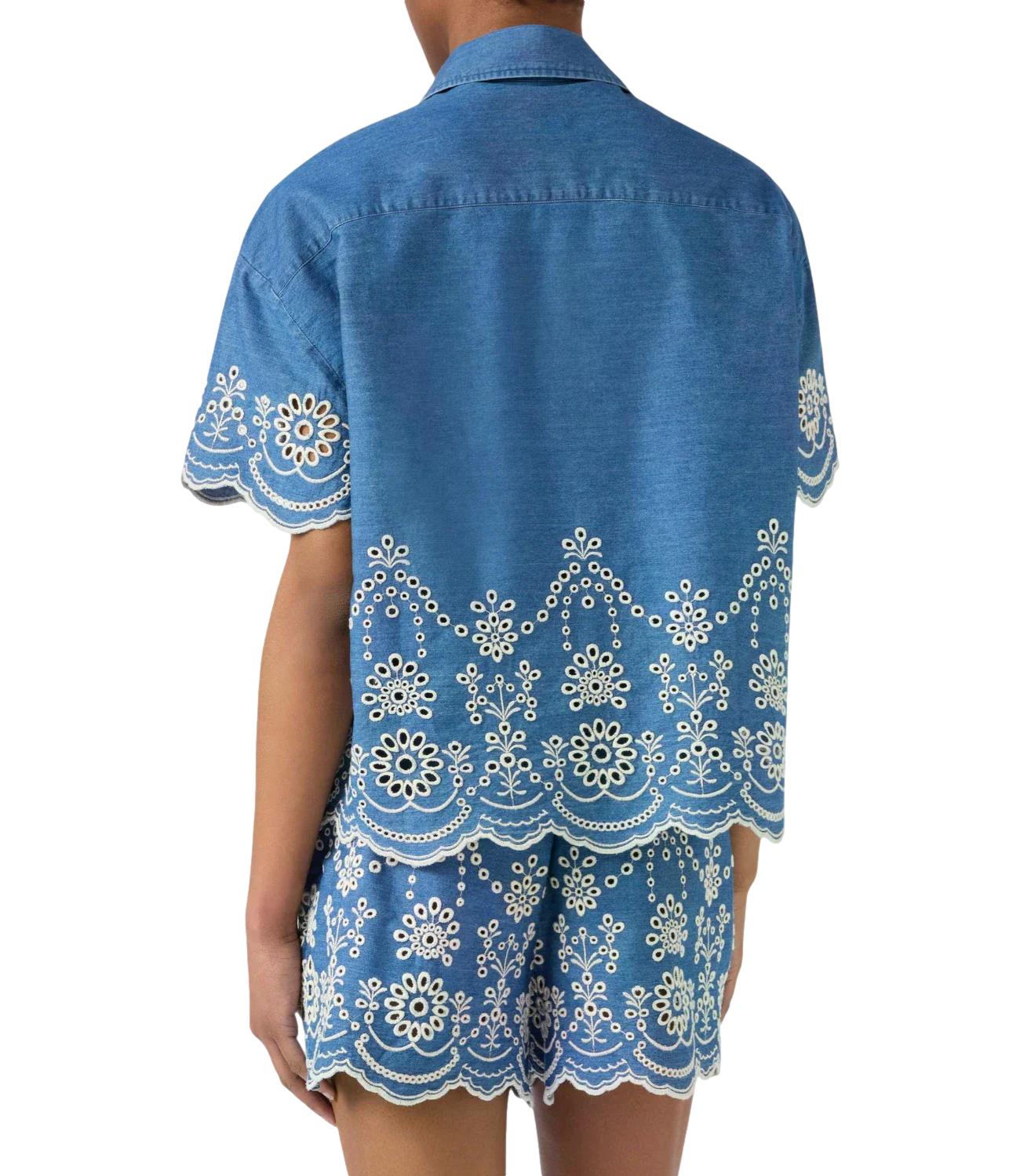 Mc2 Saint Barth Blusa da Donna - Chambray M Morris Flower 10 em