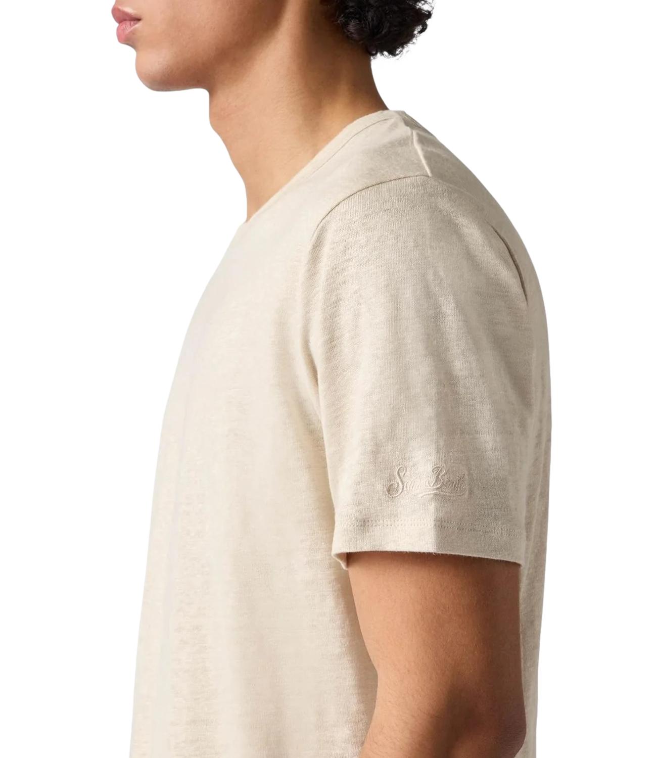 Mc2 Saint Barth T-Shirt da Uomo - Linen 10h Grain - Ecs0003
