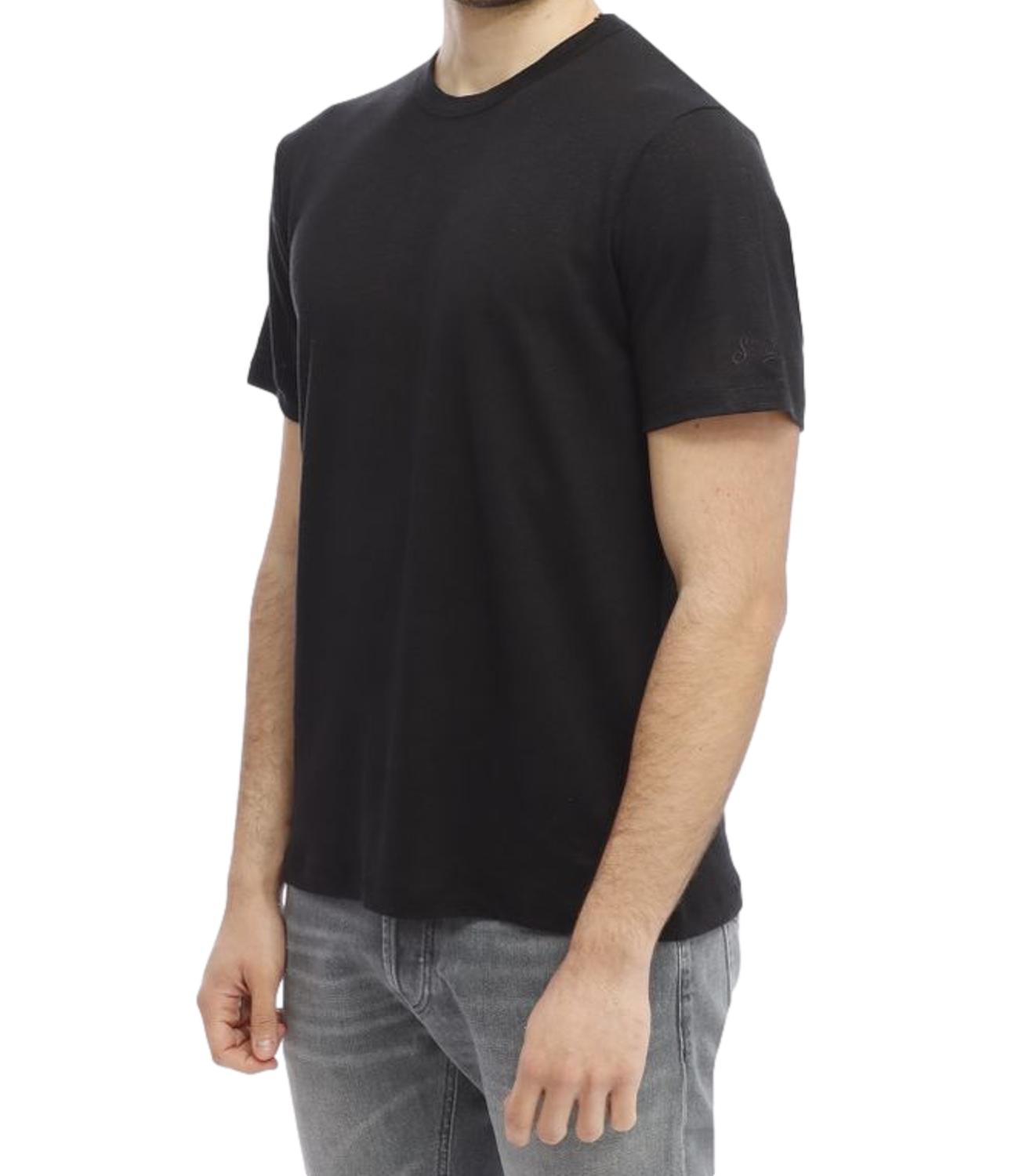 Mc2 Saint Barth T-Shirt da Uomo - Linen 00 Black - Ecs0003